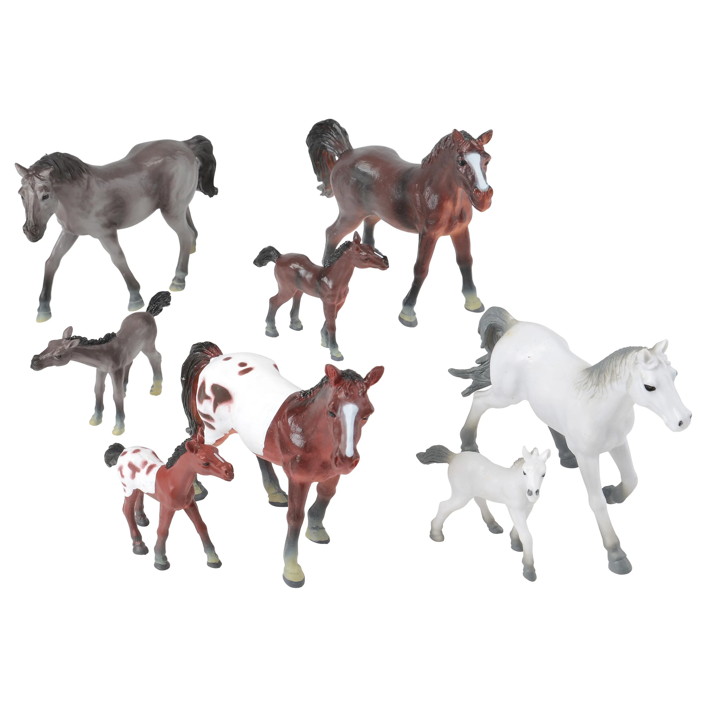 Deluxe Horse Stable Play Set | 4 Horses, 4 Ponies, White Corral & Accessories - Image 6
