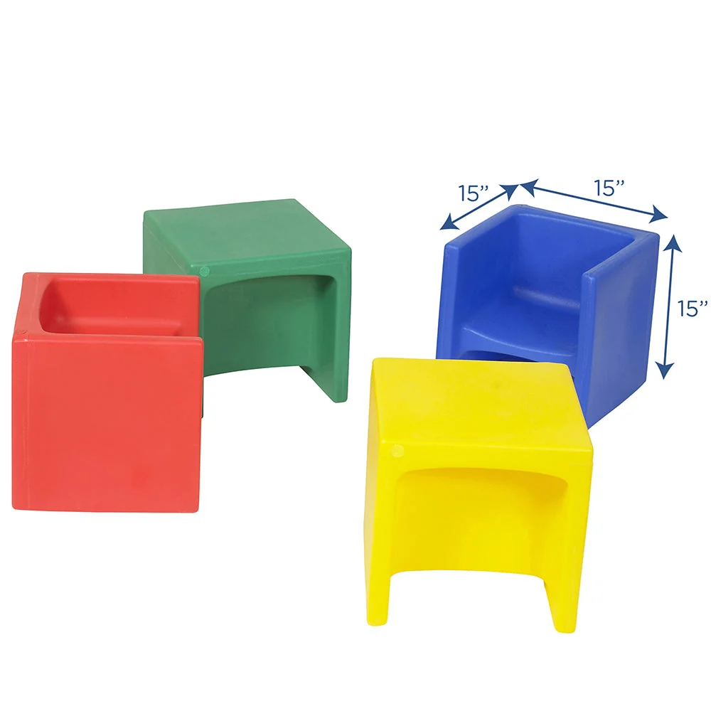 3-in-1 Cube Chairs Set | 4 Pieces - Image 13