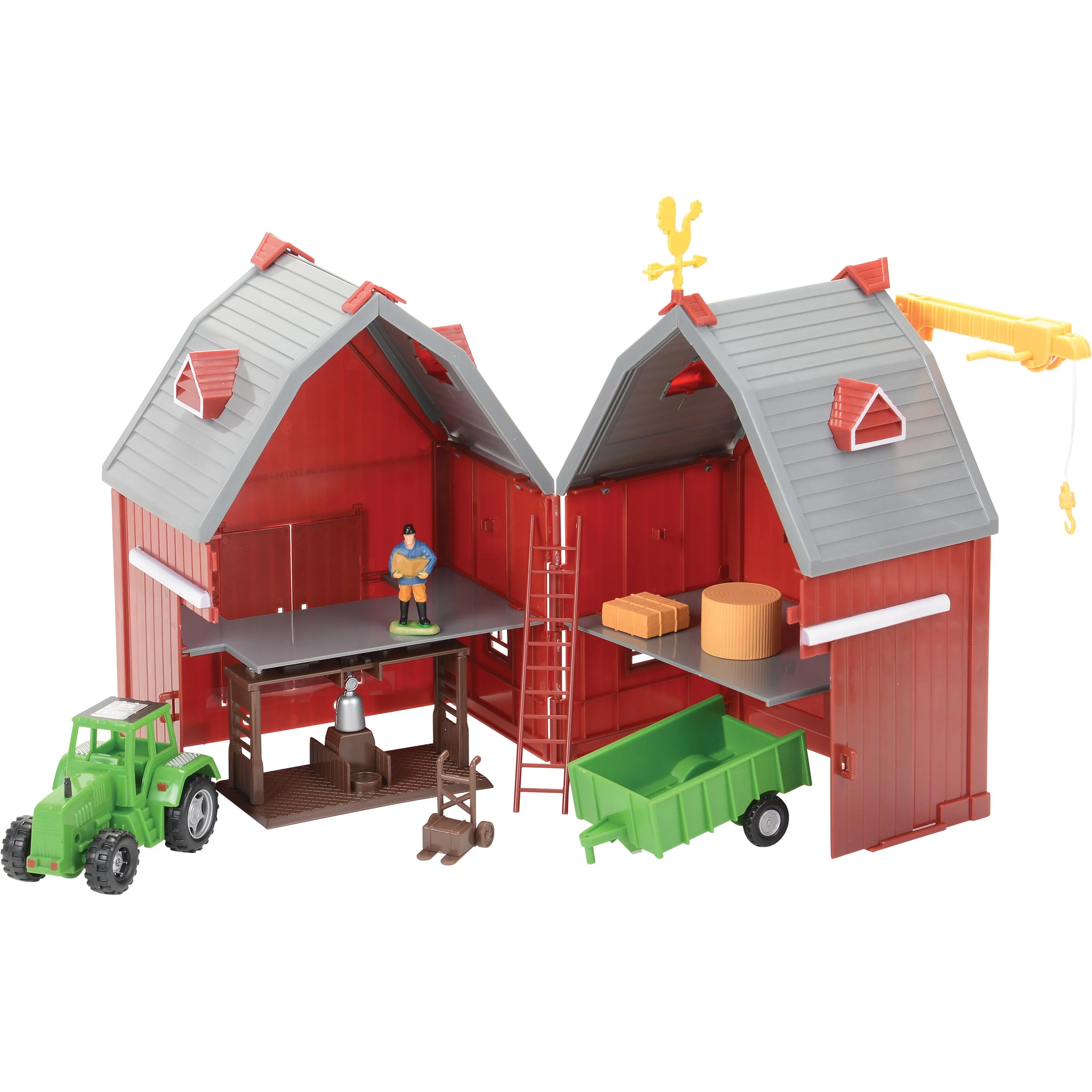 Deluxe Barnyard Playset | 100-Piece Farm Toy Set with Barn, Tractor, Animals & Figures - Image 13
