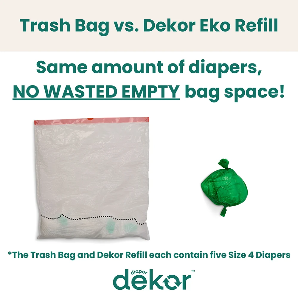 Dekor Eko Plus Hands-Free Diaper Pail | Odor-Controlled, Eco-Friendly Solution - Image 5