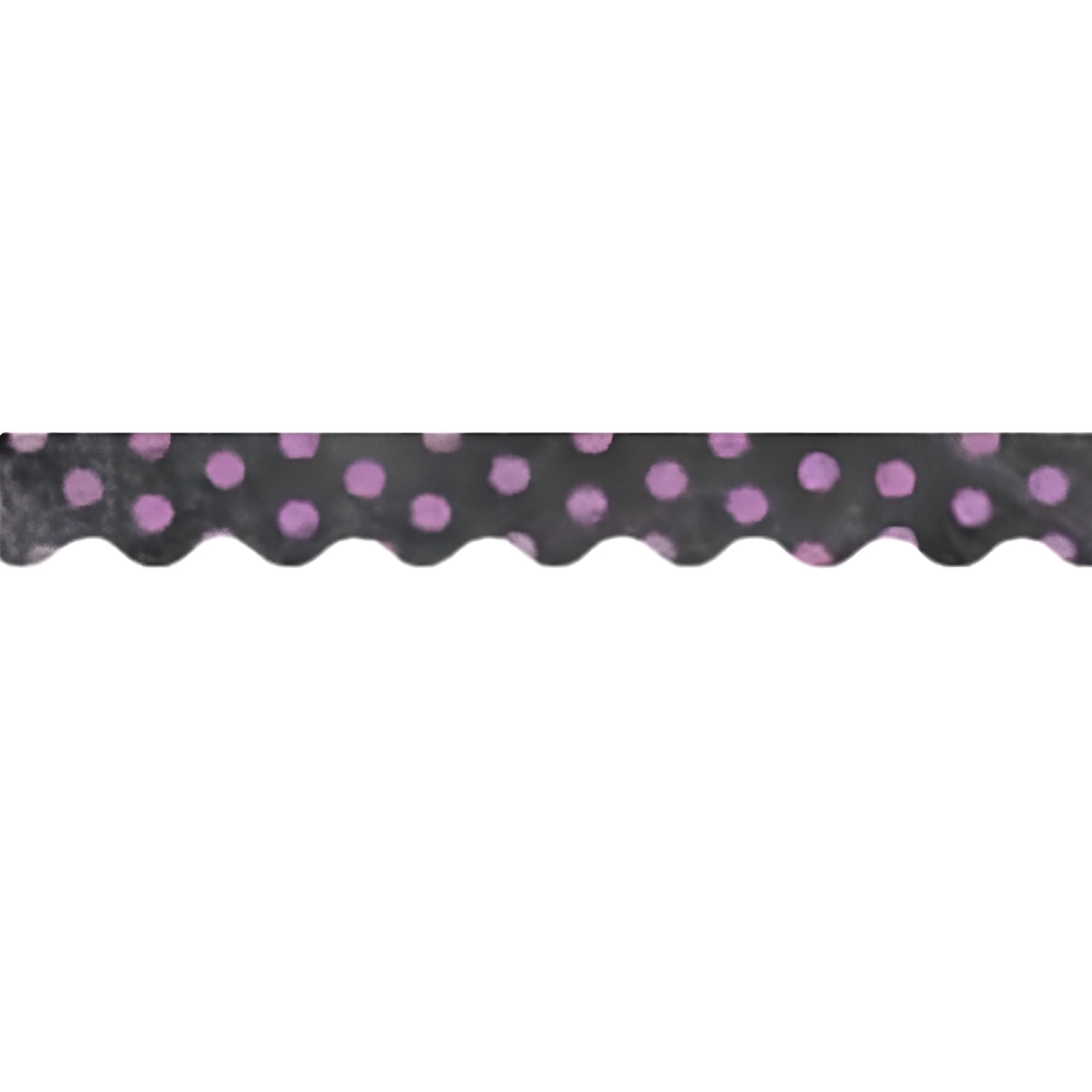 Dots on Chalkboard Purple Bulletin Board Border, 35 Feet - Image 2