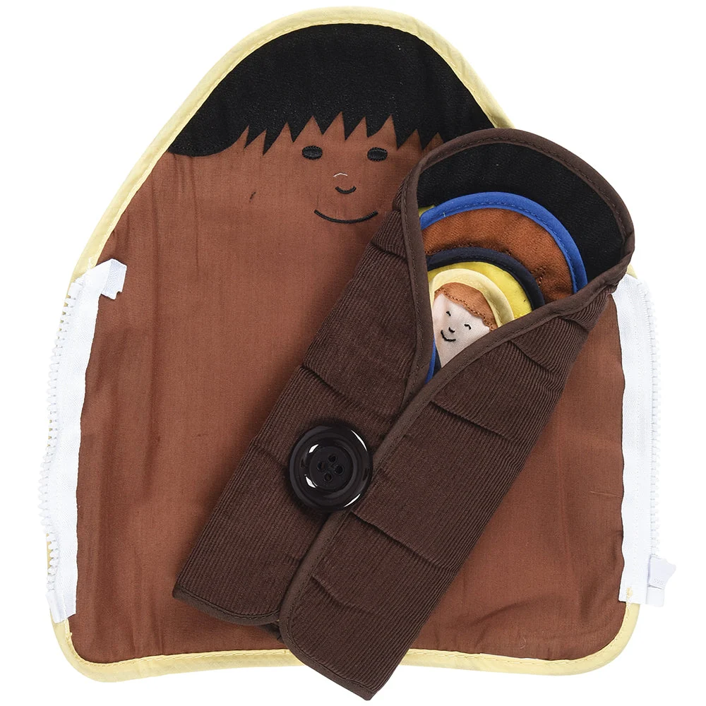 Culturally Diverse Dress to Nest Dolls | 5 Piece Set with Zippers, Snaps, and Buttons - Image 3