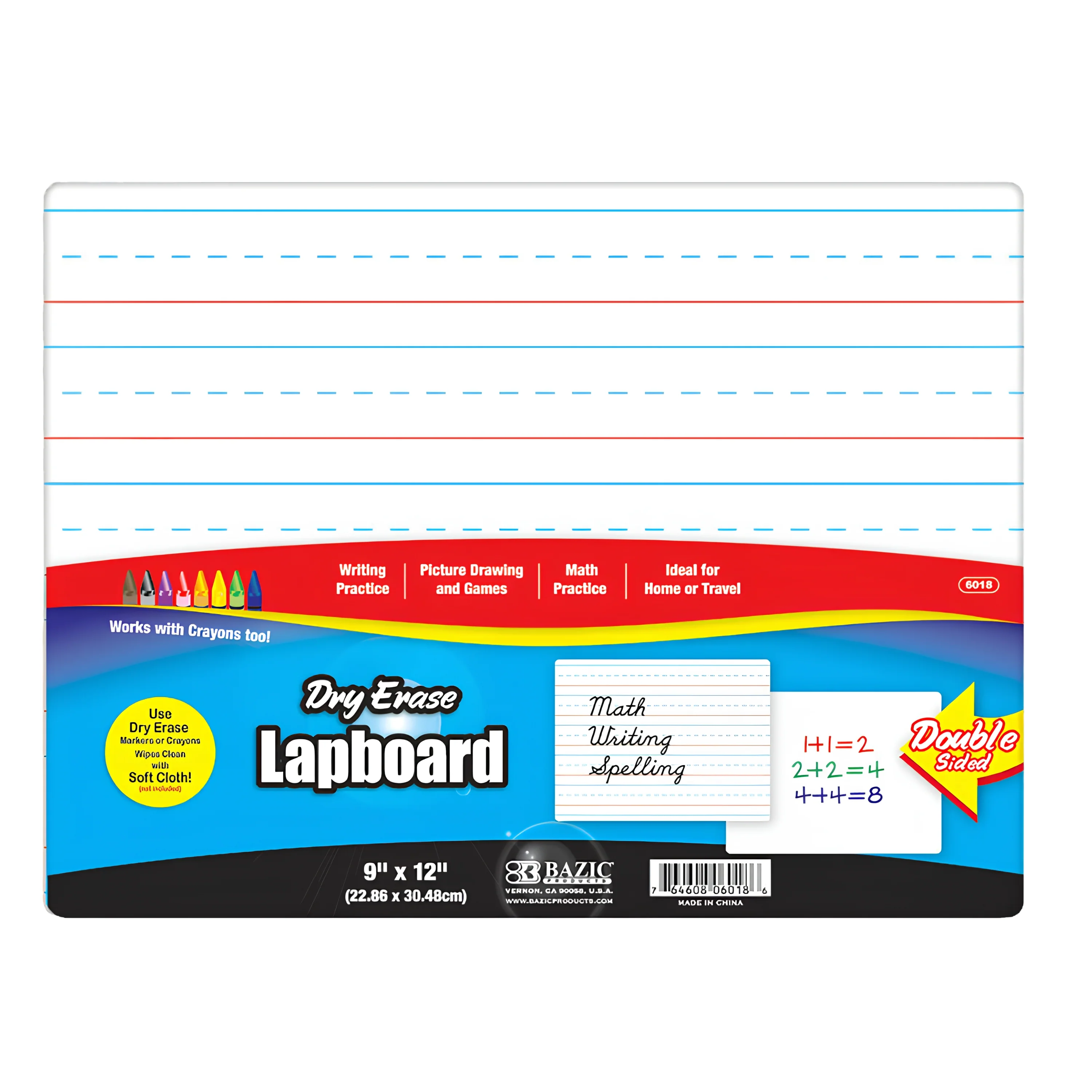 Dry Erase Lapboard, 9" x 12", Double-Sided - Image 2