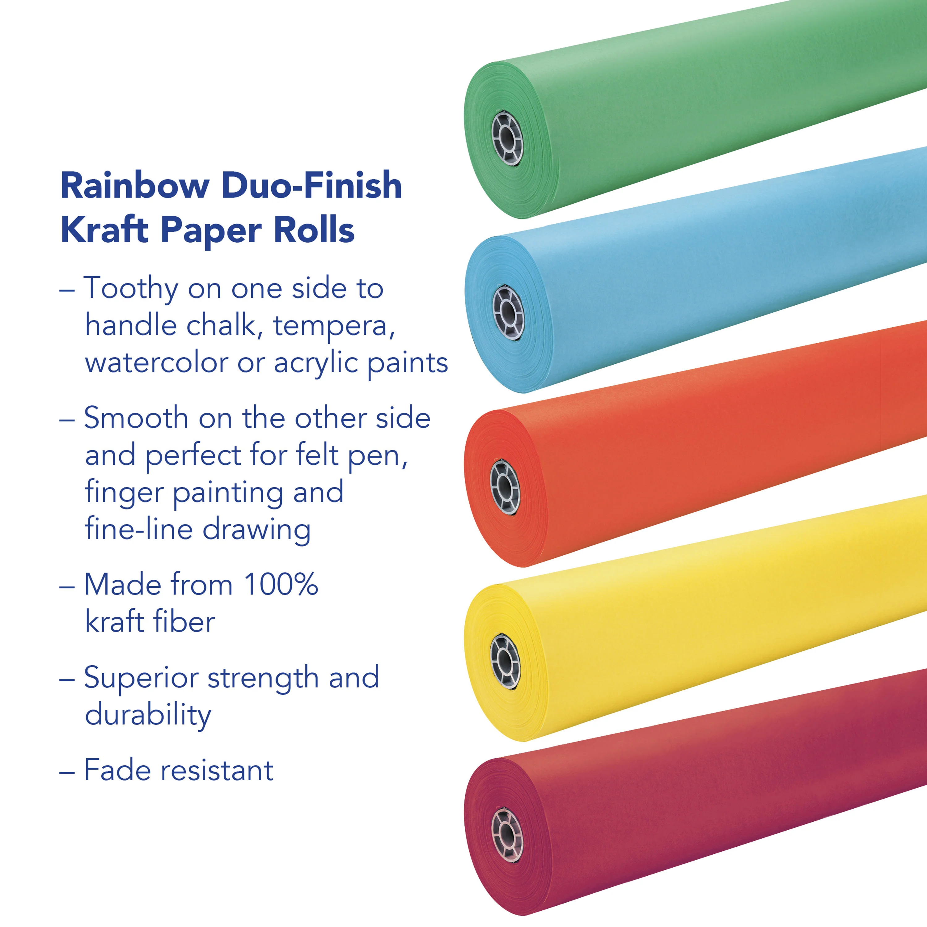 Dual Surface Paper Roll - Bright Blue - Image 4