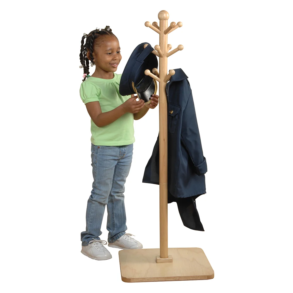 Hardwood E-Z Reach Clothes Tree Dress Up Unit | Space-Saving Design - Image 3