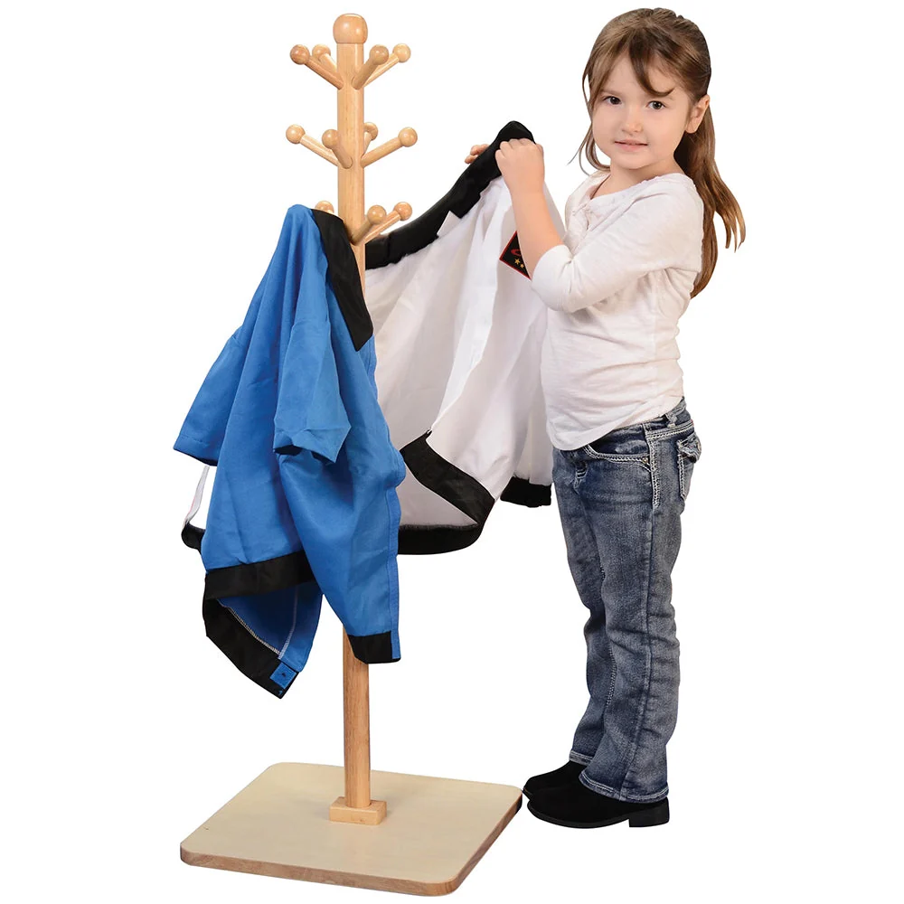 Hardwood E-Z Reach Clothes Tree Dress Up Unit | Space-Saving Design - Image 4