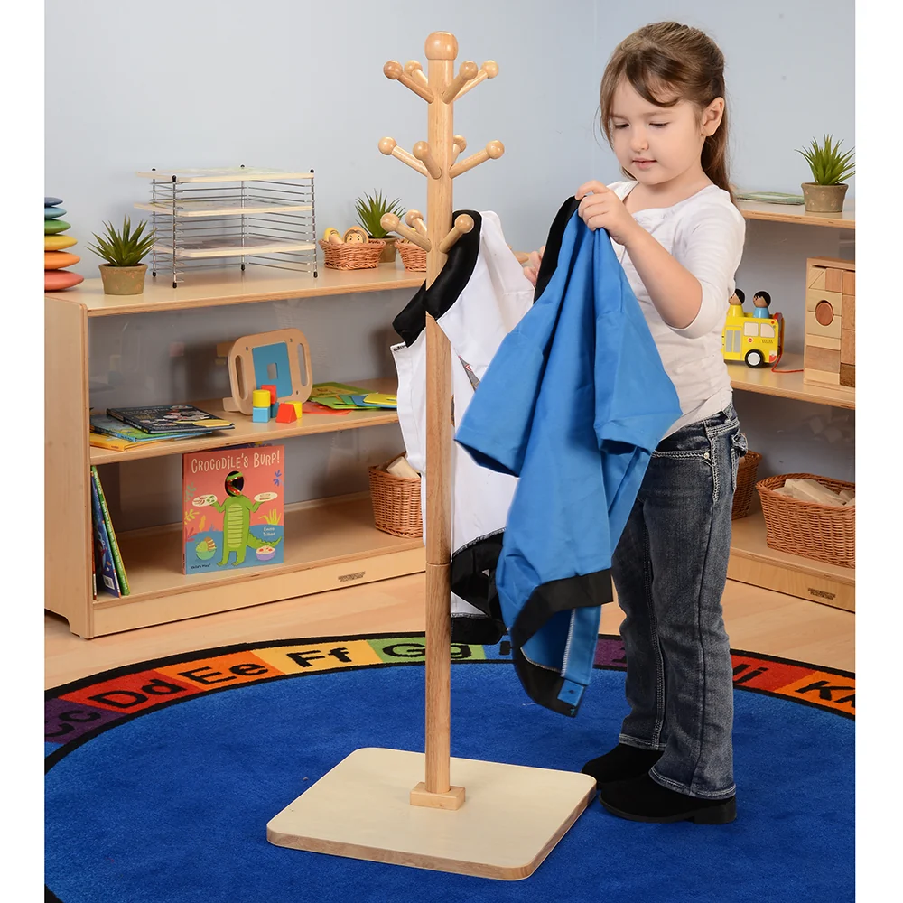 Hardwood E-Z Reach Clothes Tree Dress Up Unit | Space-Saving Design - Image 5
