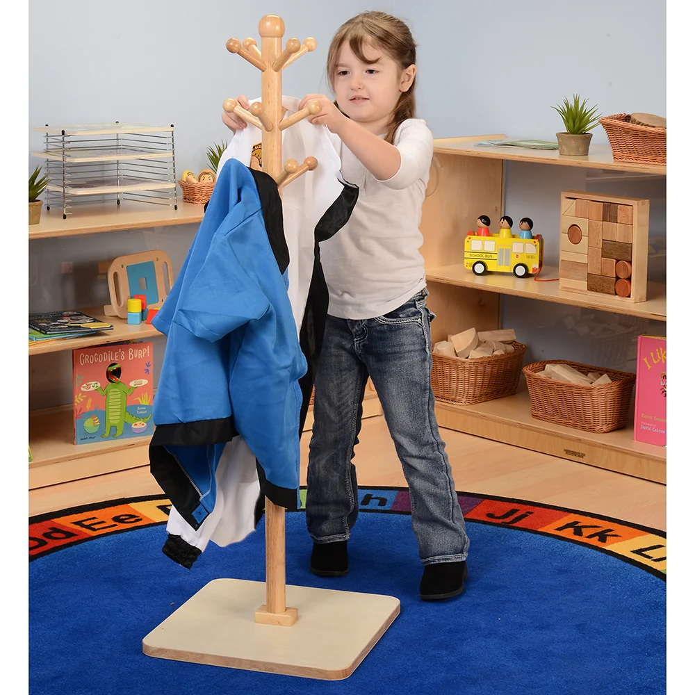 Hardwood E-Z Reach Clothes Tree Dress Up Unit | Space-Saving Design - Image 6
