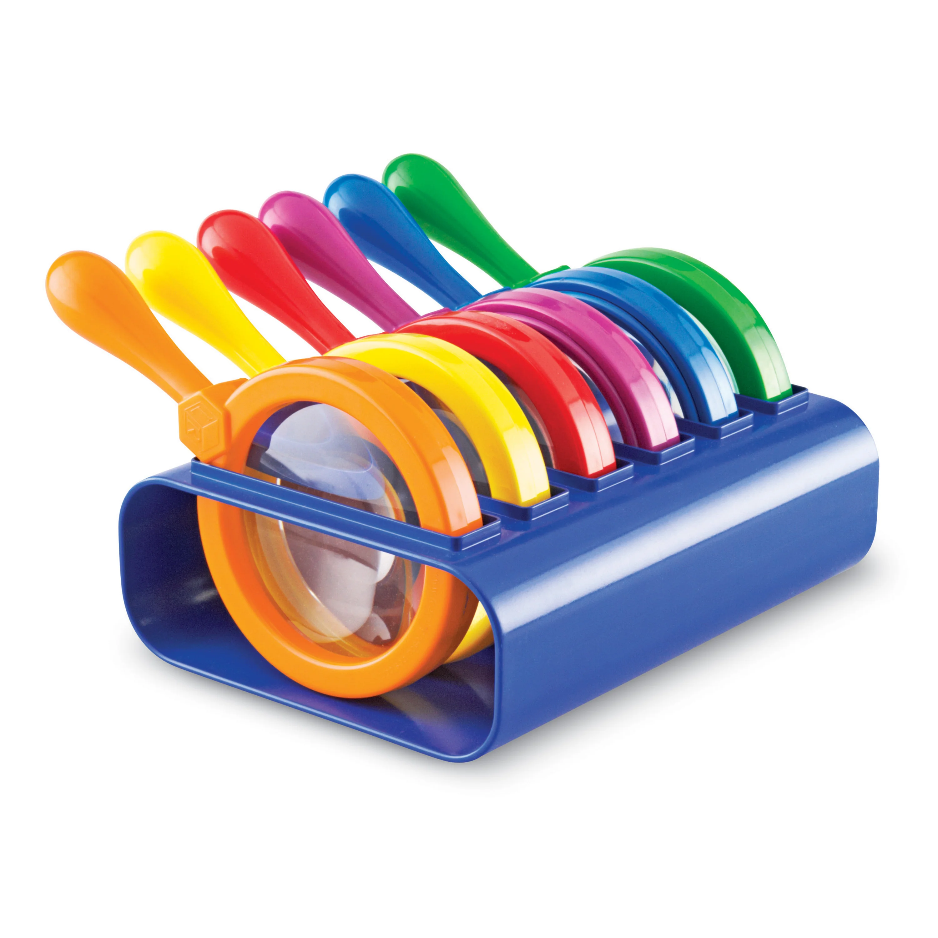 E-Z View Magnifiers with Stand – Set of 6 Rainbow Handheld or Hands-Free Magnifying Glasses, 4.5x Magnification, Special Needs & STEM Learning - Image 5