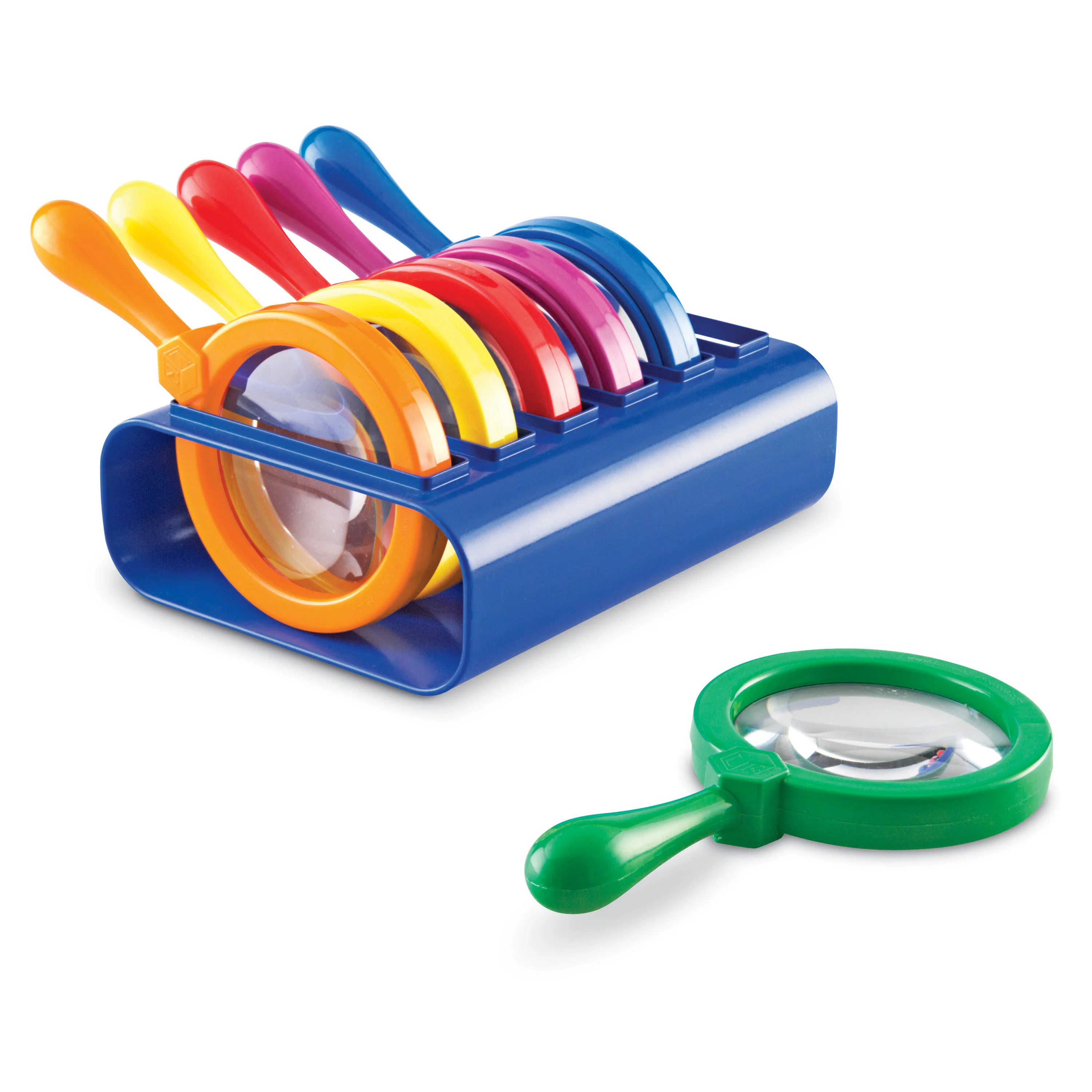 E-Z View Magnifiers with Stand – Set of 6 Rainbow Handheld or Hands-Free Magnifying Glasses, 4.5x Magnification, Special Needs & STEM Learning - Image 7