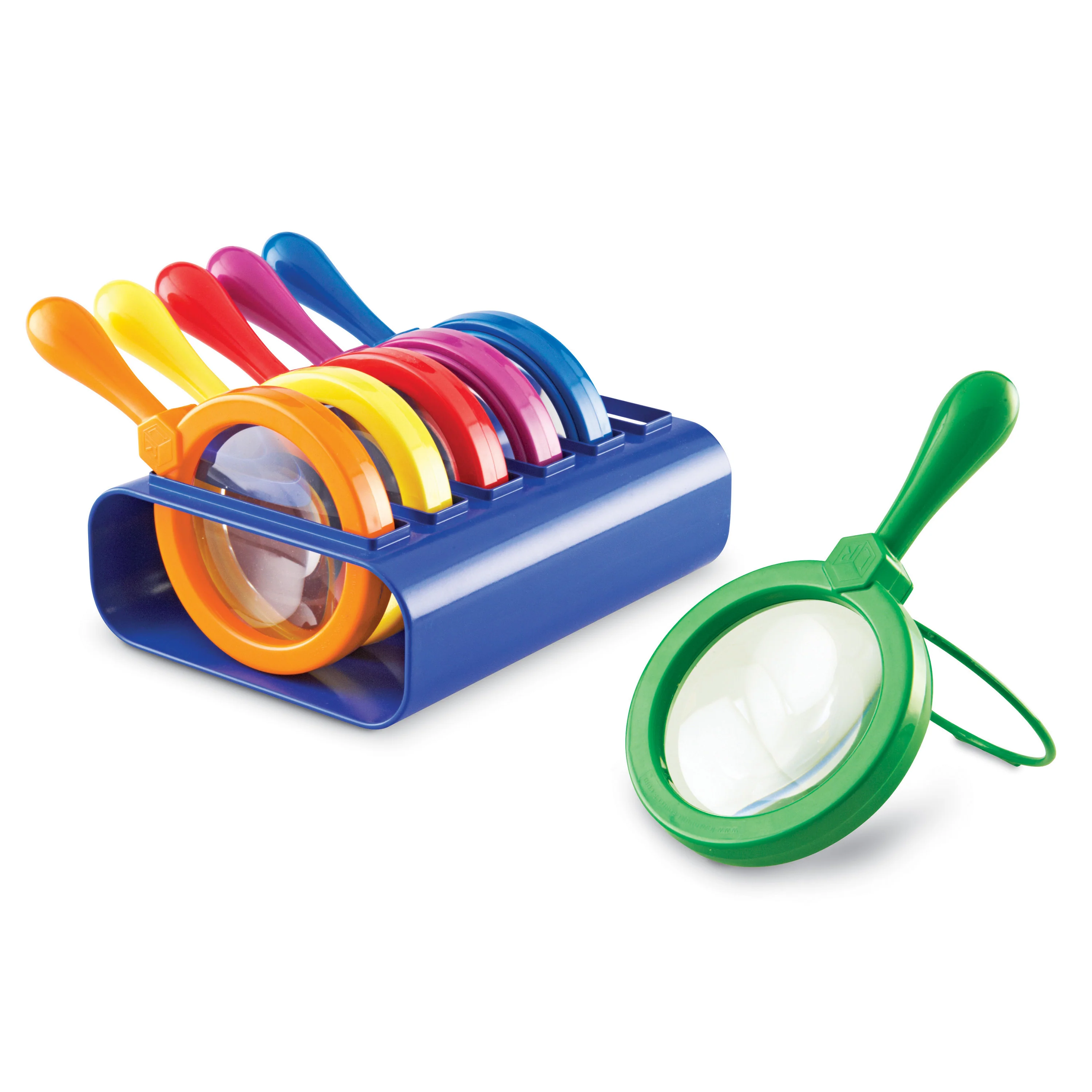 E-Z View Magnifiers with Stand – Set of 6 Rainbow Handheld or Hands-Free Magnifying Glasses, 4.5x Magnification, Special Needs & STEM Learning - Image 8