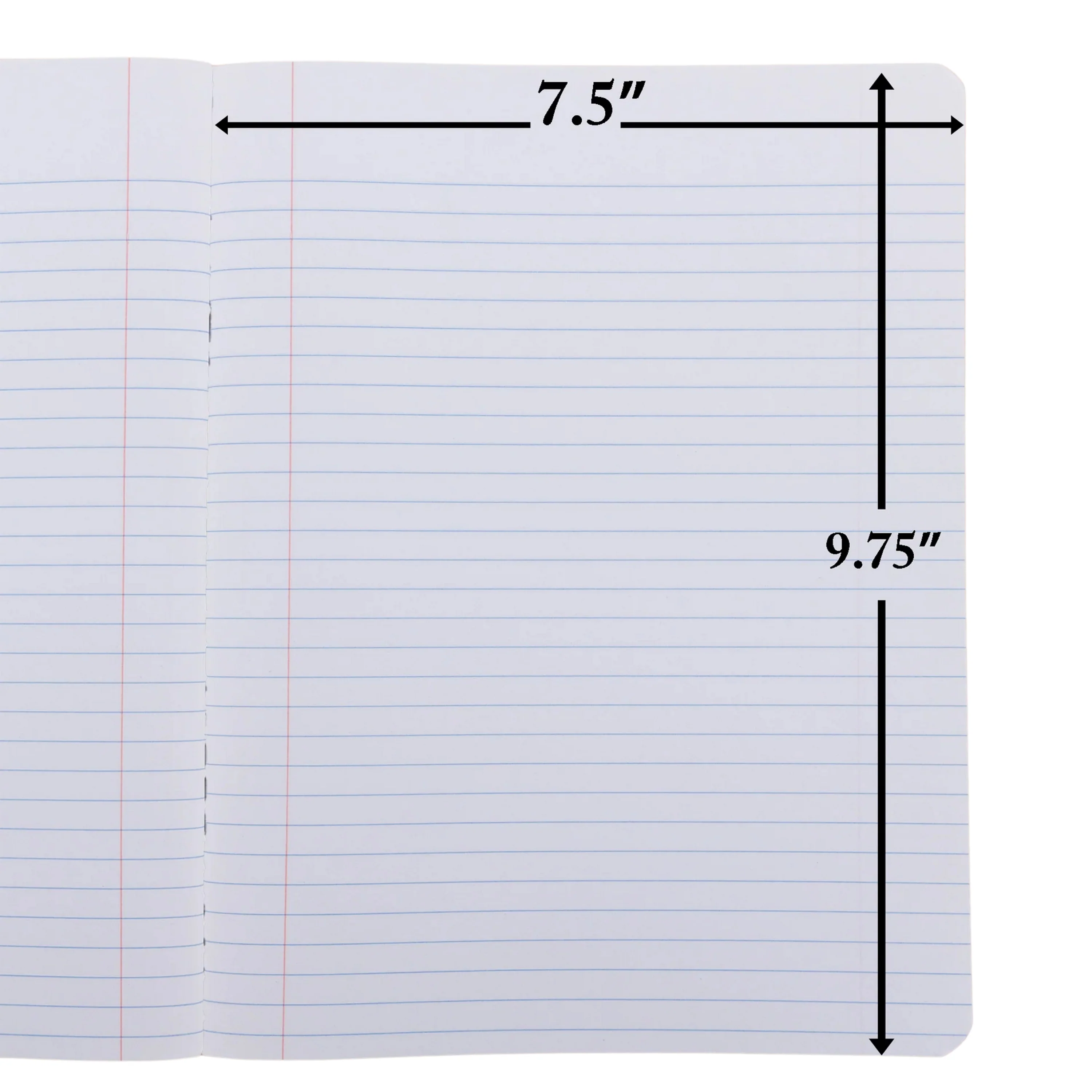 Wide Rule Composition Book, 100 Sheets, Black Marble - Image 4