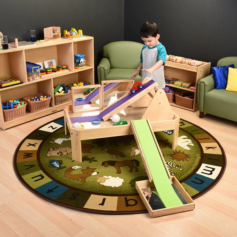 Carpet for Kids® Earthtone Animals Alphabet 6' Round Rug | Stain-Resistant & Classroom-Ready - Image 3