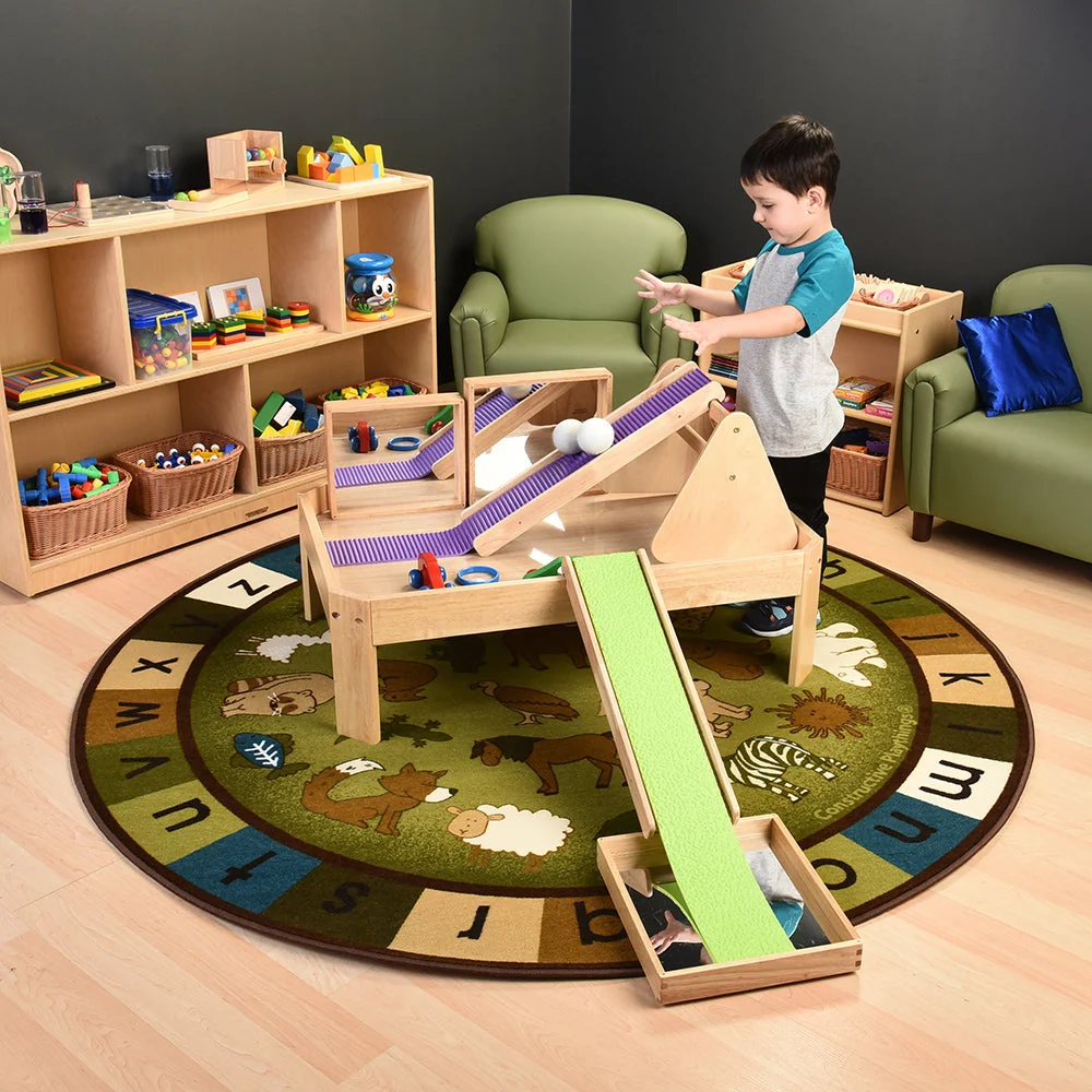 Carpet for Kids® Earthtone Animals Alphabet 6' Round Rug | Stain-Resistant & Classroom-Ready - Image 4