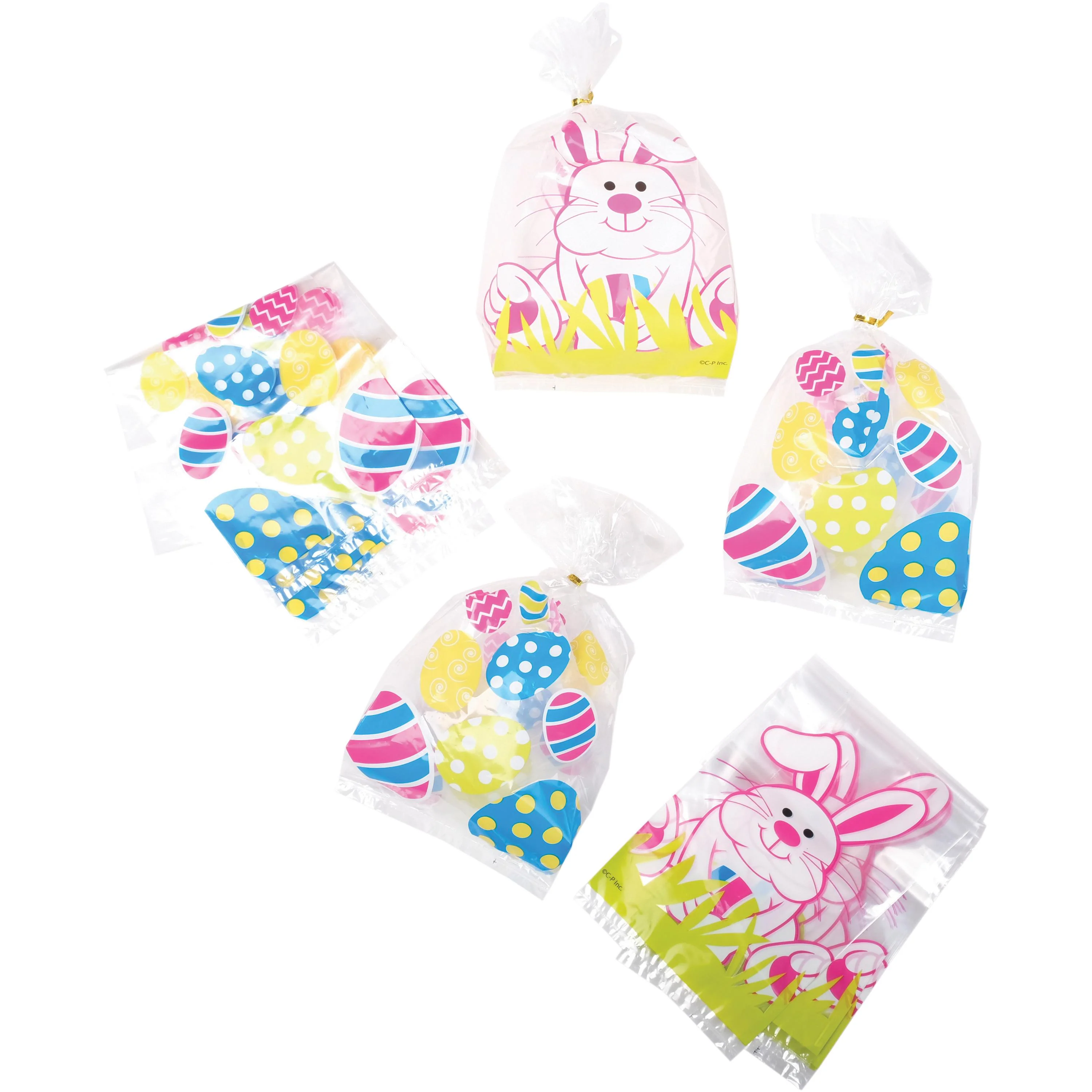 Easter Egg Cello Bags for Kids – 12 Pack Treat & Classroom Favor Bags - Image 4