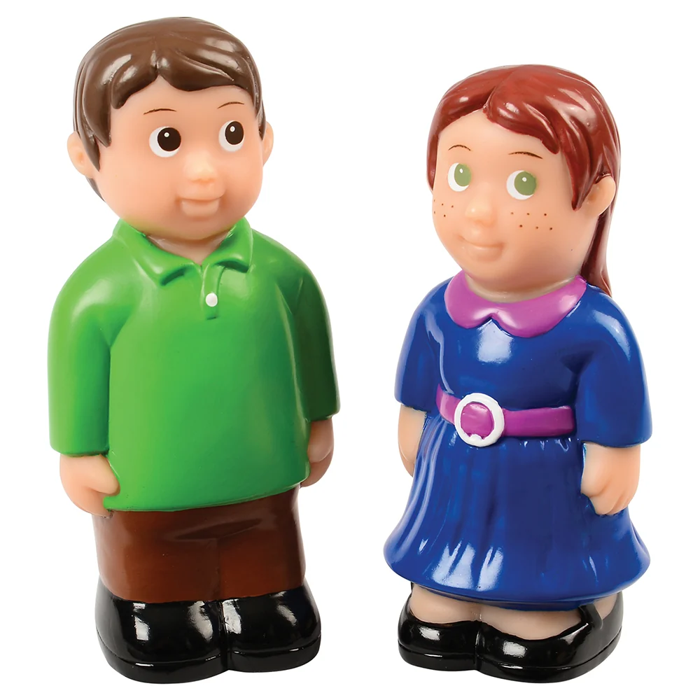 Easy Grip Caucasian Family Figures | 4-Piece Set for Block & Pretend Play - Image 2