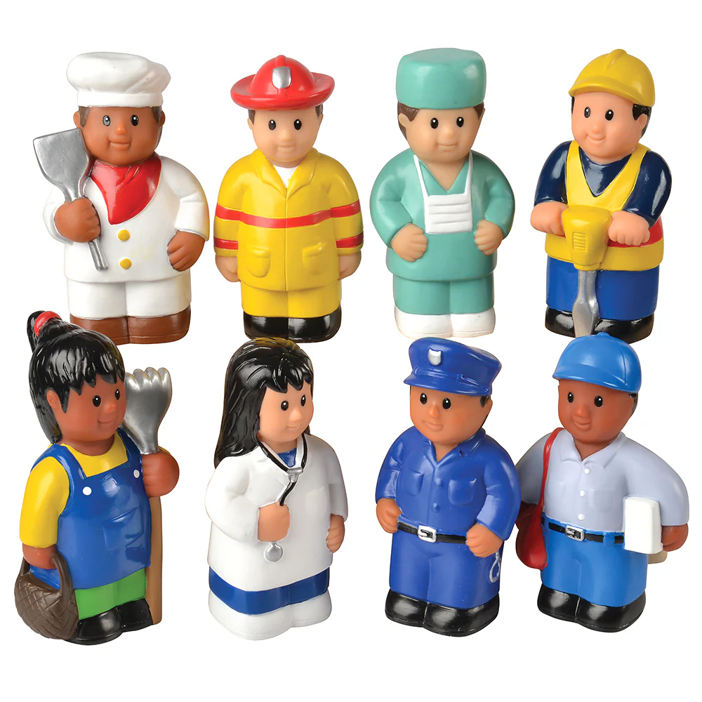 Easy Grip Community Figures 8-Piece Set | 5-Inch Toddler Pretend Play Dolls