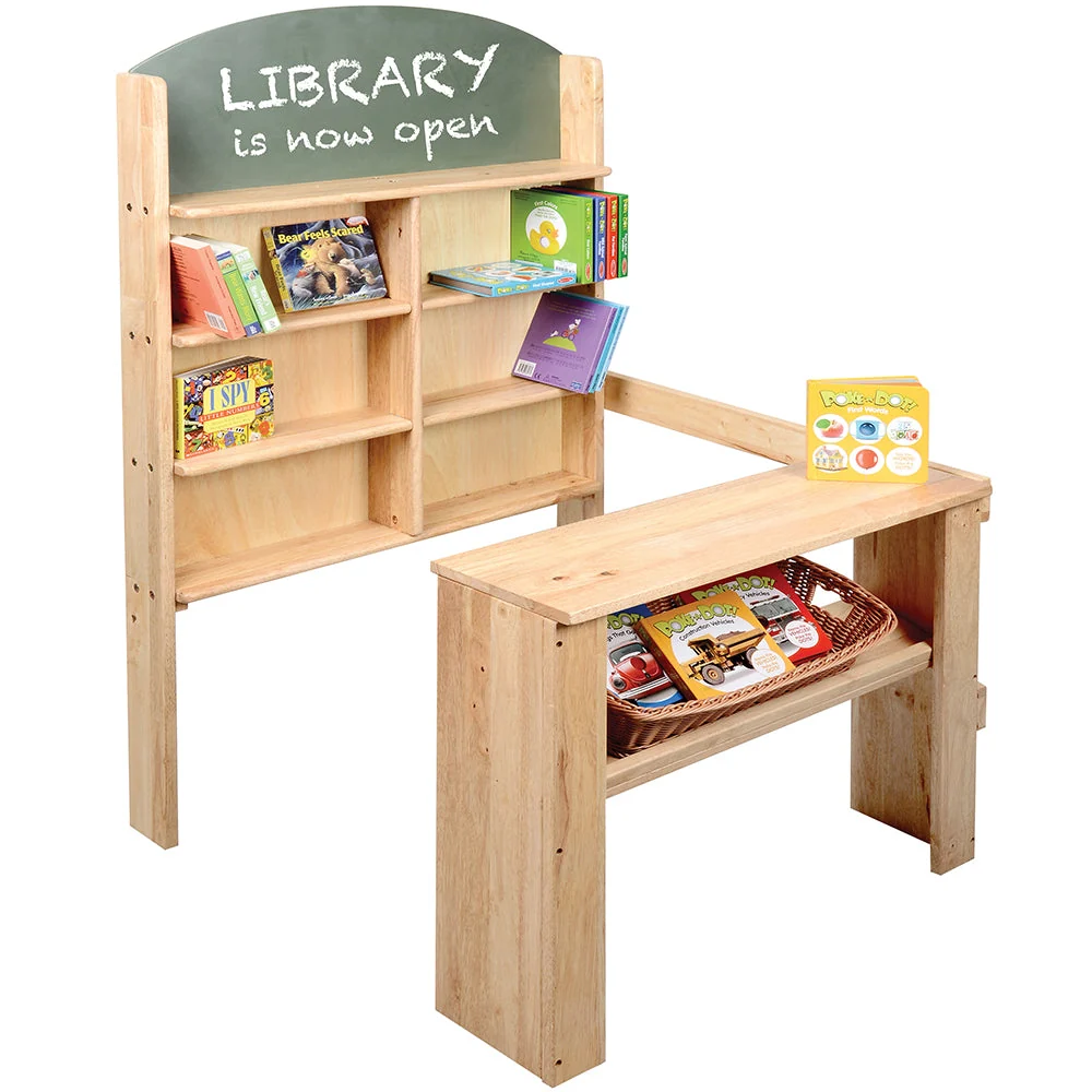 Solid Wood Easy-Shop Market Stall with Chalkboard Marquee - Image 7
