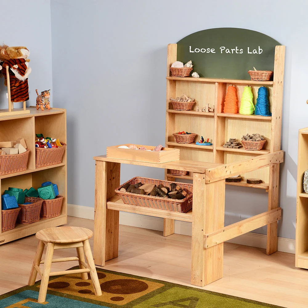 Solid Wood Easy-Shop Market Stall with Chalkboard Marquee - Image 8