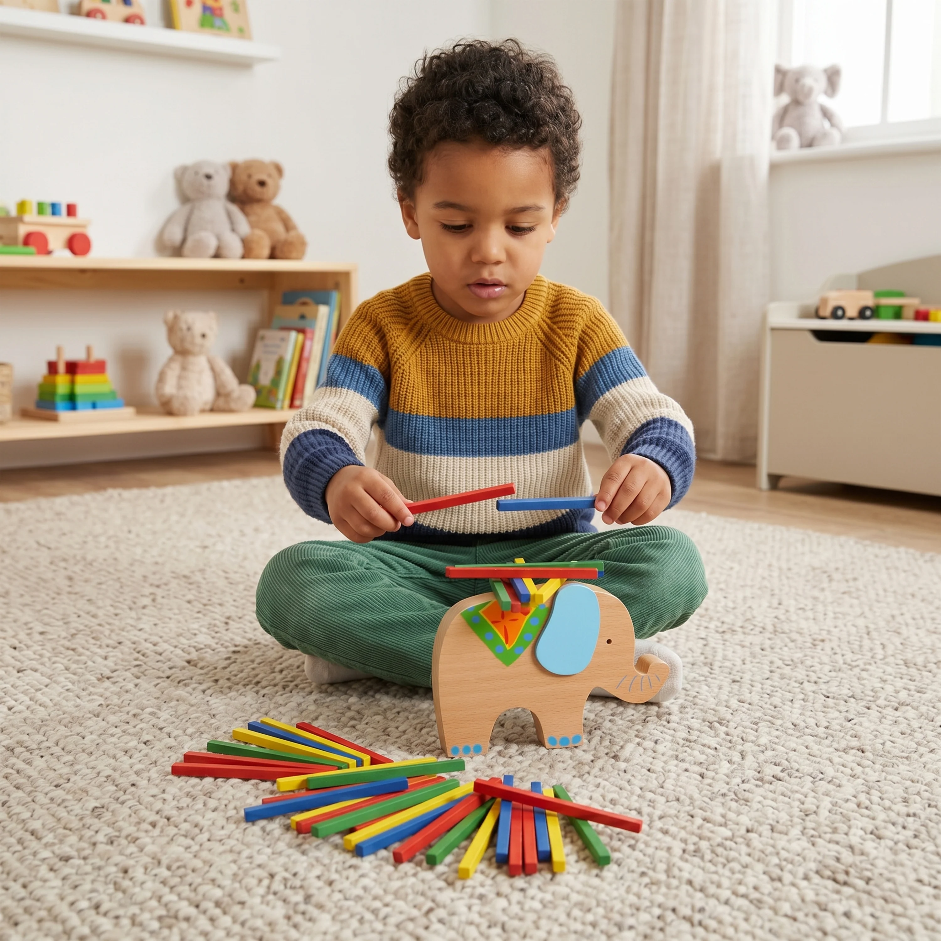 Elephant Stacking Balance Tower – Fine Motor, Focus & Coordination Toy - Image 2
