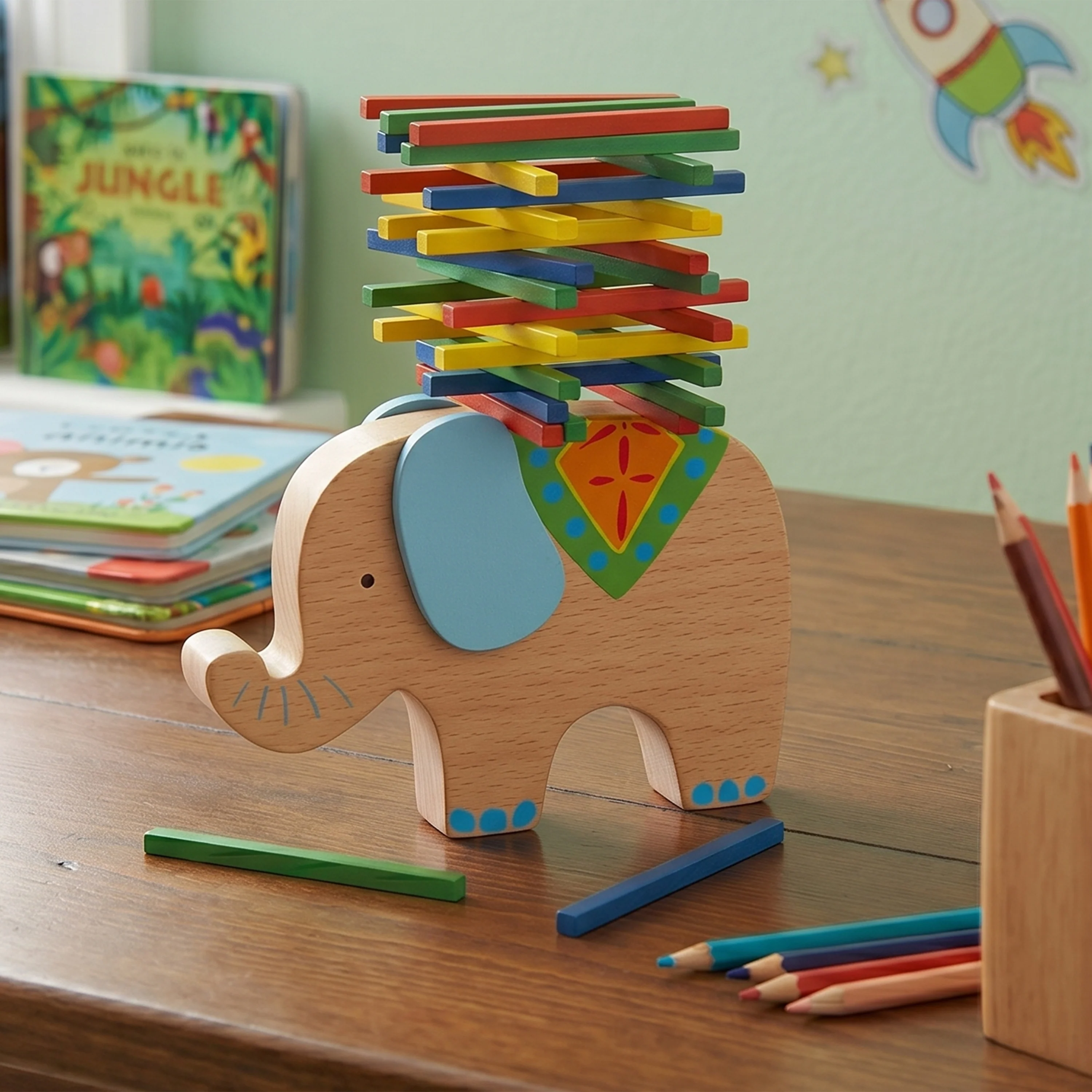 Elephant Stacking Balance Tower – Fine Motor, Focus & Coordination Toy - Image 3