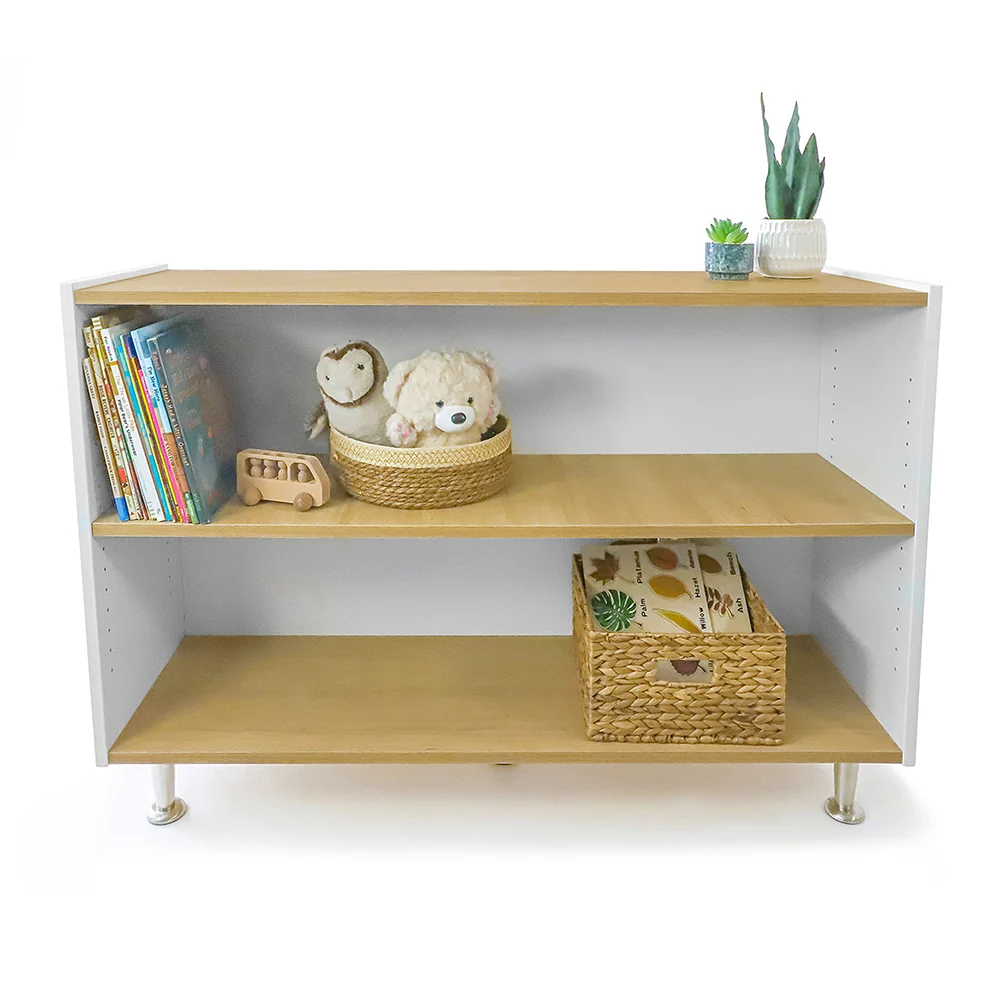 elevatED™ 33" Adjustable Shelf Cabinet | Modern White Oak Classroom Storage with Flexible Shelving - Image 3