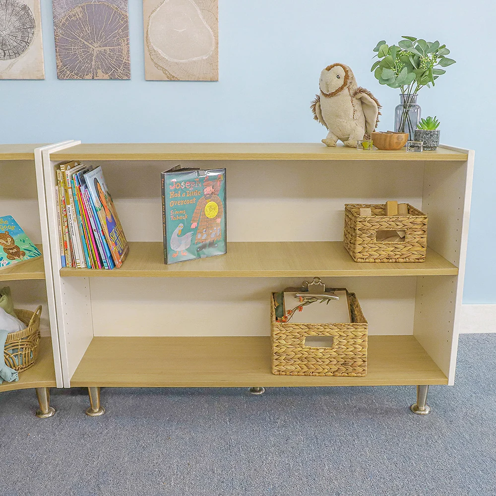 elevatED™ 33" Adjustable Shelf Cabinet | Modern White Oak Classroom Storage with Flexible Shelving - Image 4
