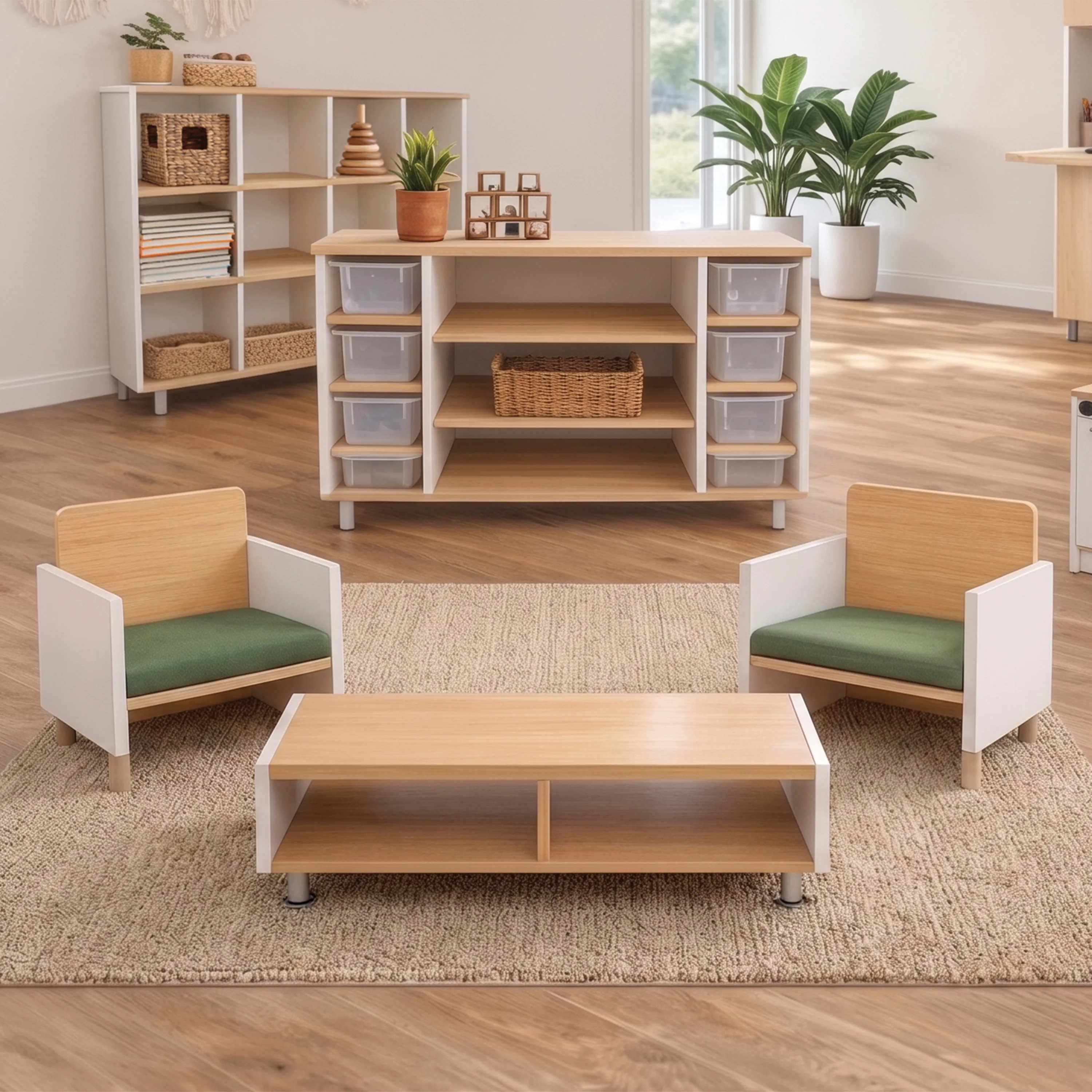 elevatED™ Community Table | Classroom Activity Table with Dual Storage Compartments - Image 5