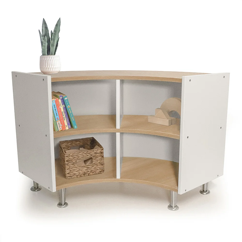 elevatED™ Curve Out Storage Cabinet | 27" High Modern Classroom Cabinet with Curved Back Design - Image 2