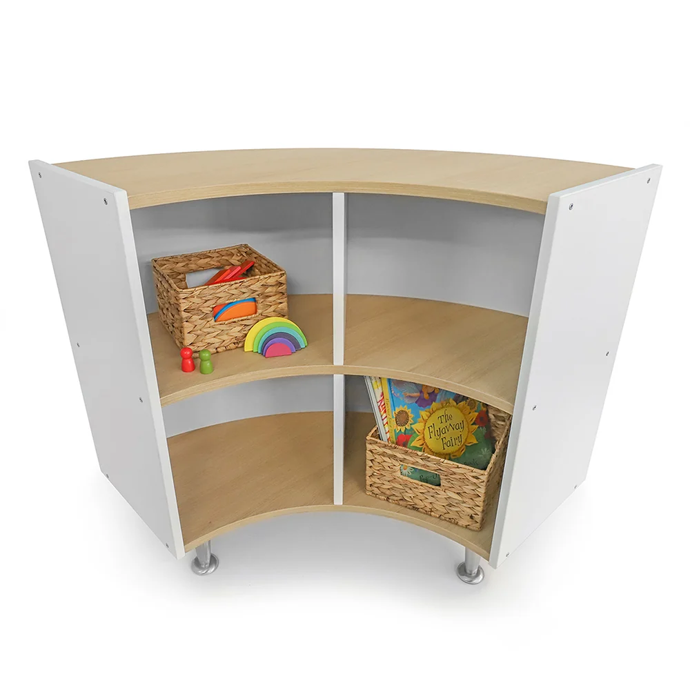 elevatED™ Curve Out Storage Cabinet | 33" High Modern Classroom Storage with Curved Back Design - Image 2