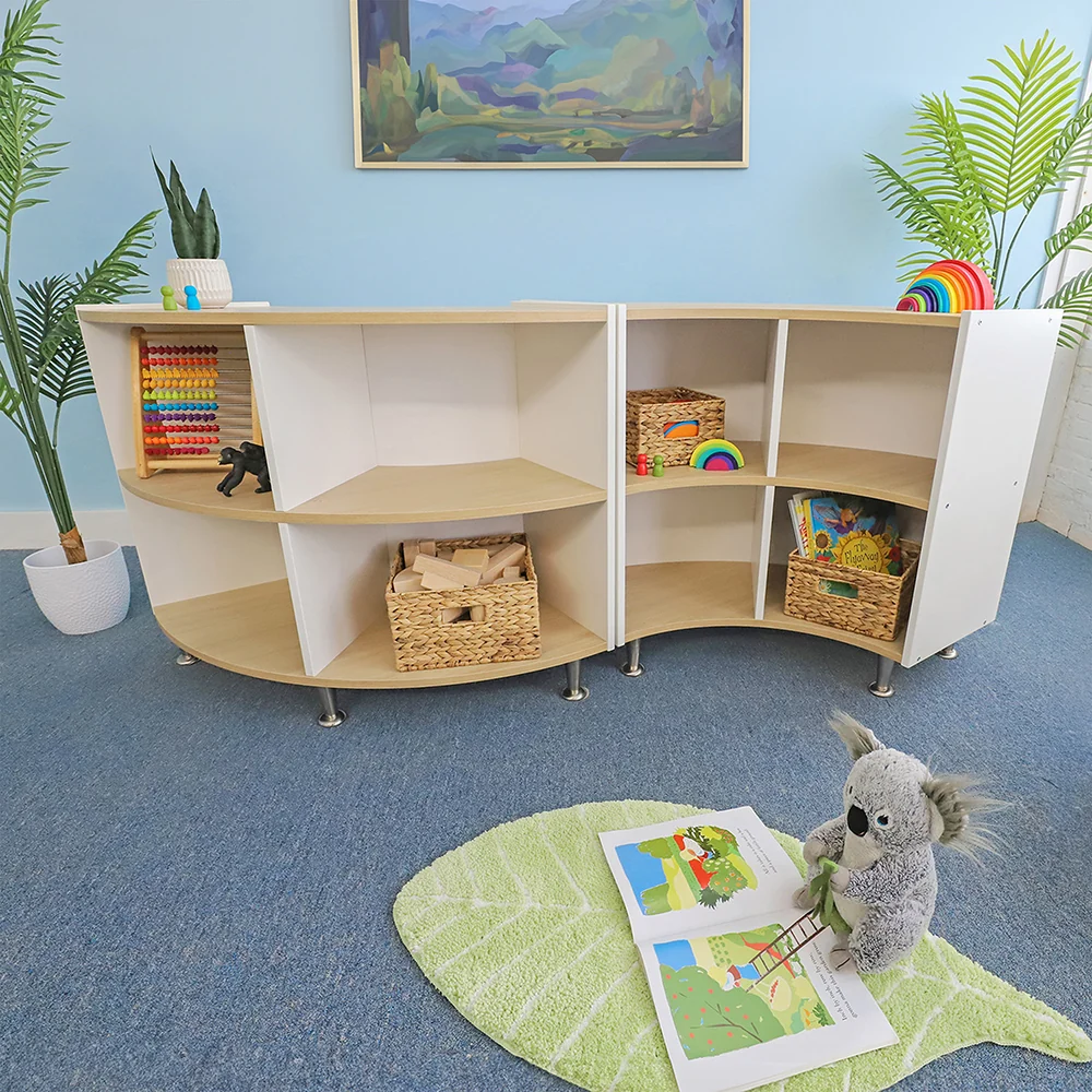 elevatED™ Curve Out Storage Cabinet | 33" High Modern Classroom Storage with Curved Back Design - Image 5