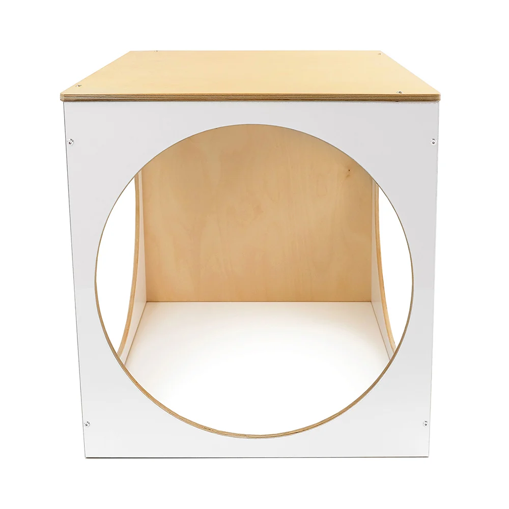 elevatED™ White Play House Cube | Modern Quiet Space Pod - Image 2