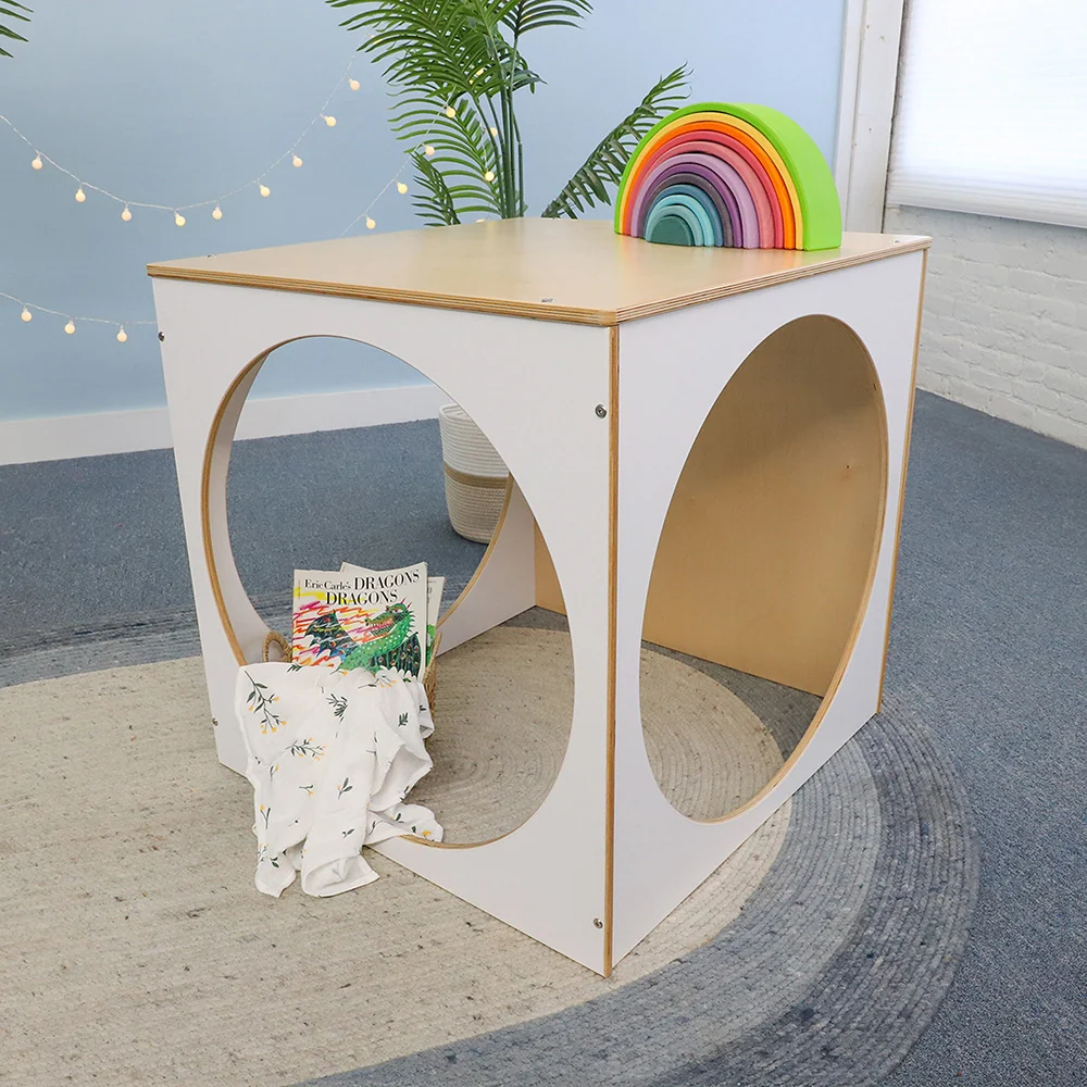 elevatED™ White Play House Cube | Modern Quiet Space Pod - Image 3
