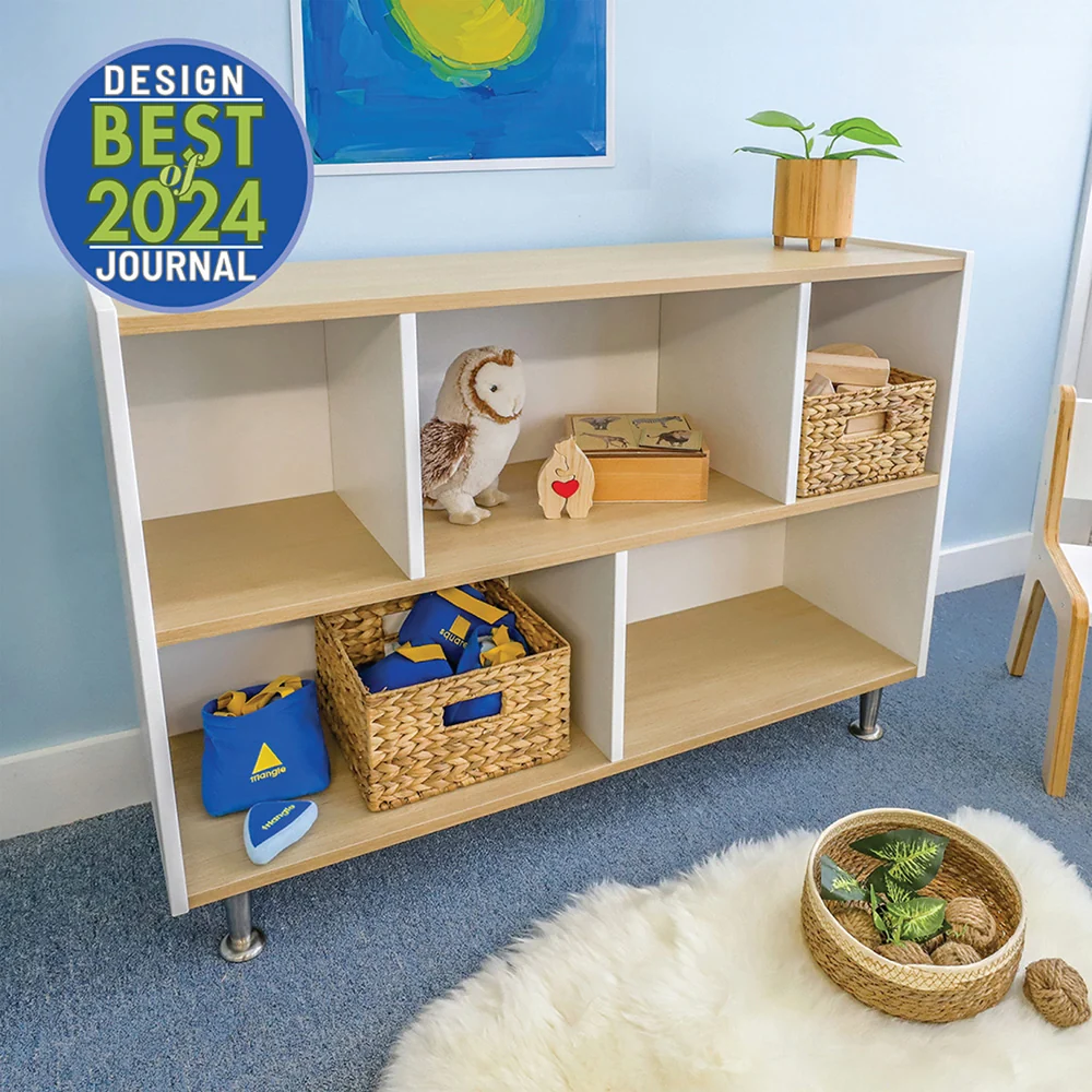 elevatED™ 33"H Open Cabinet | Classroom Storage with Five Compartments - Image 3
