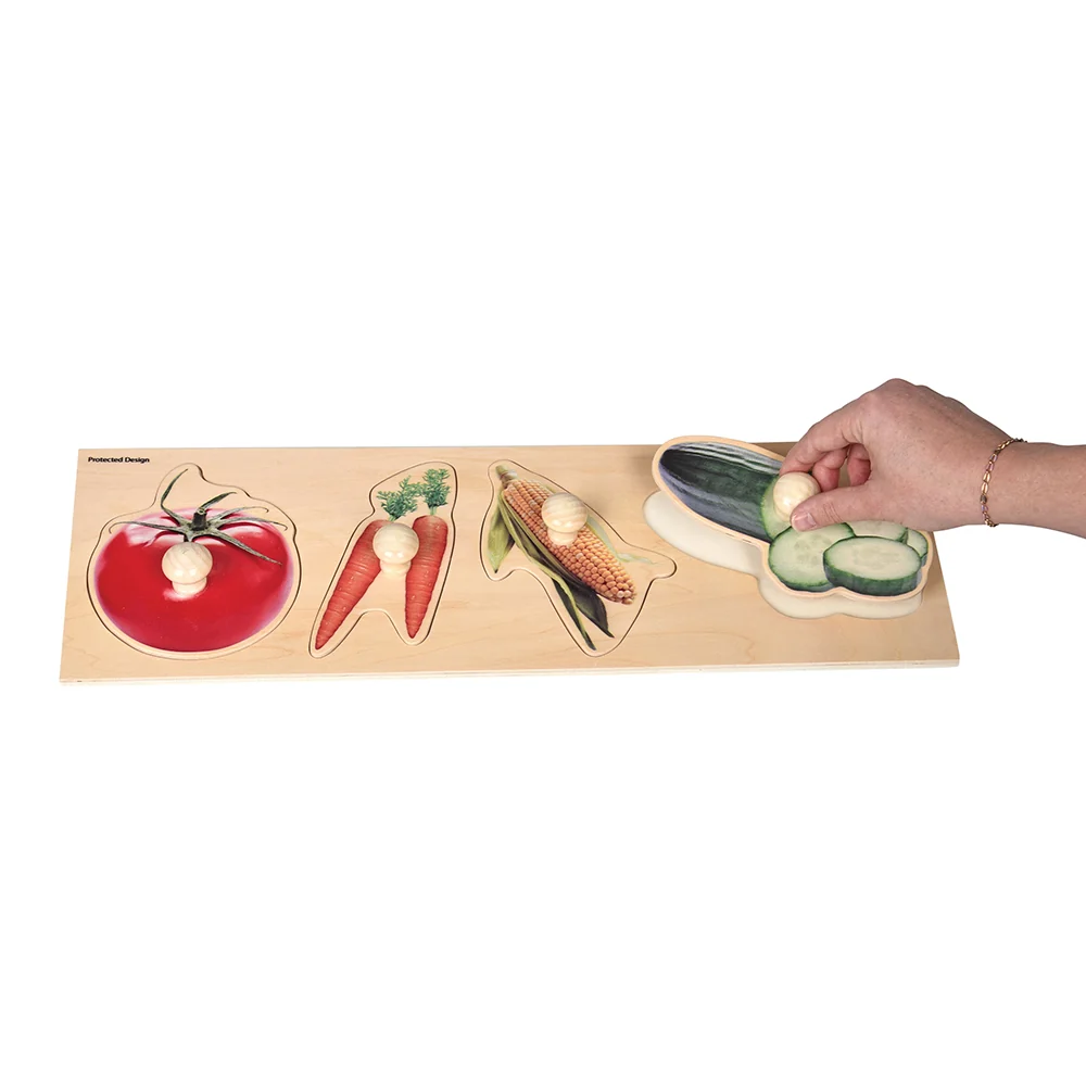 Extra Wide Knobbed Puzzle - Vegetables - Image 3