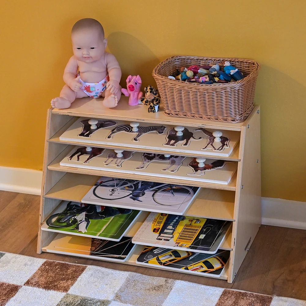 Multi-Level Puzzle Storage Station | Extra Wide Wooden Organizer for Puzzles - Image 6