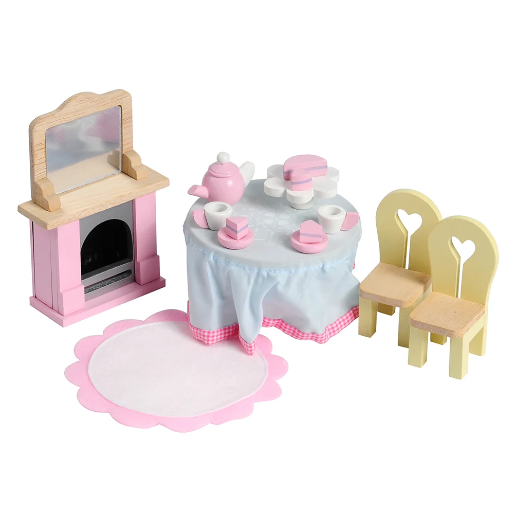 Wooden Fairytale Furniture & Accessories | 38-Piece Hand-Painted Playset - Image 4