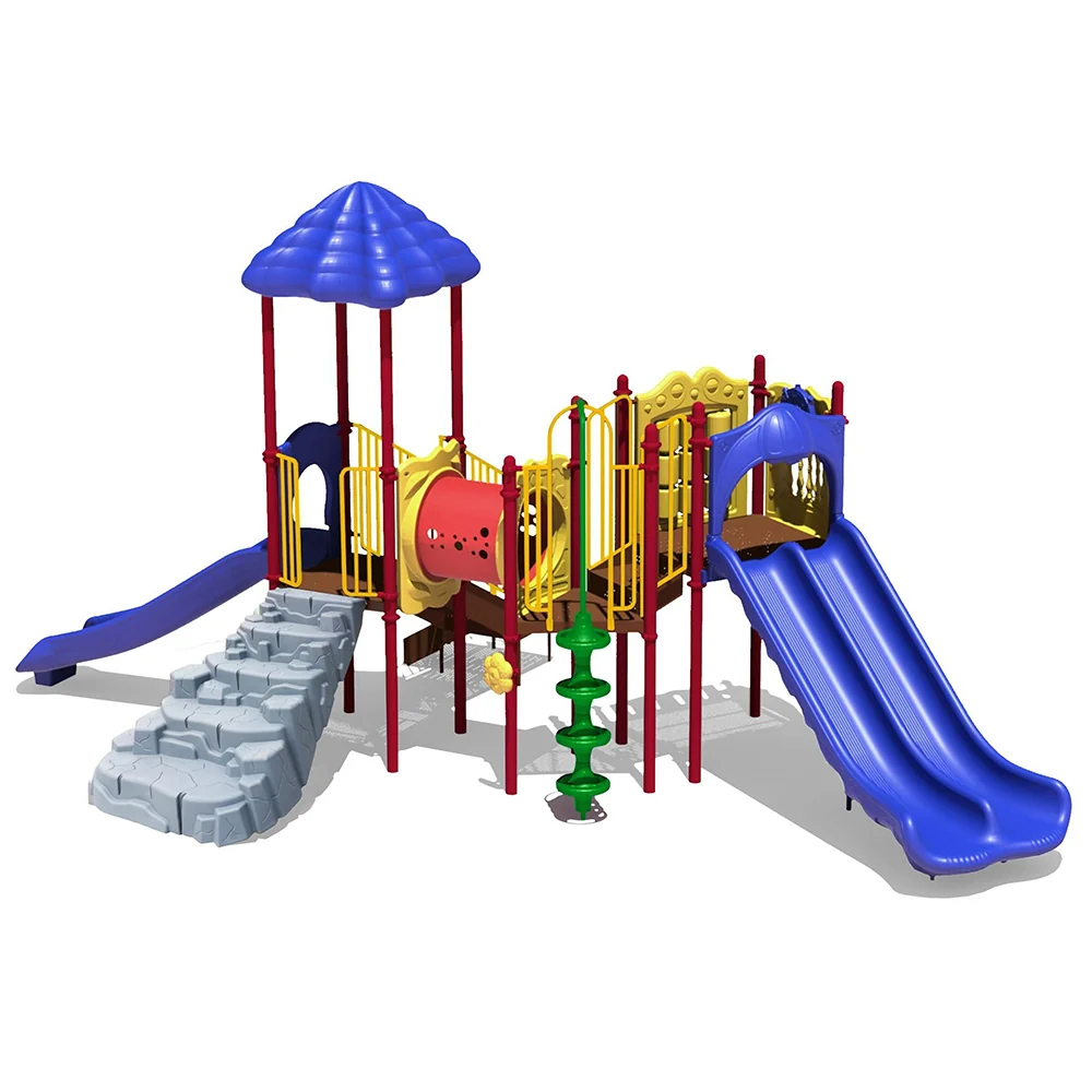 Falcon's Roost Playground Structure | Inclusive Multi-Activity Climber with Double & Single Slides