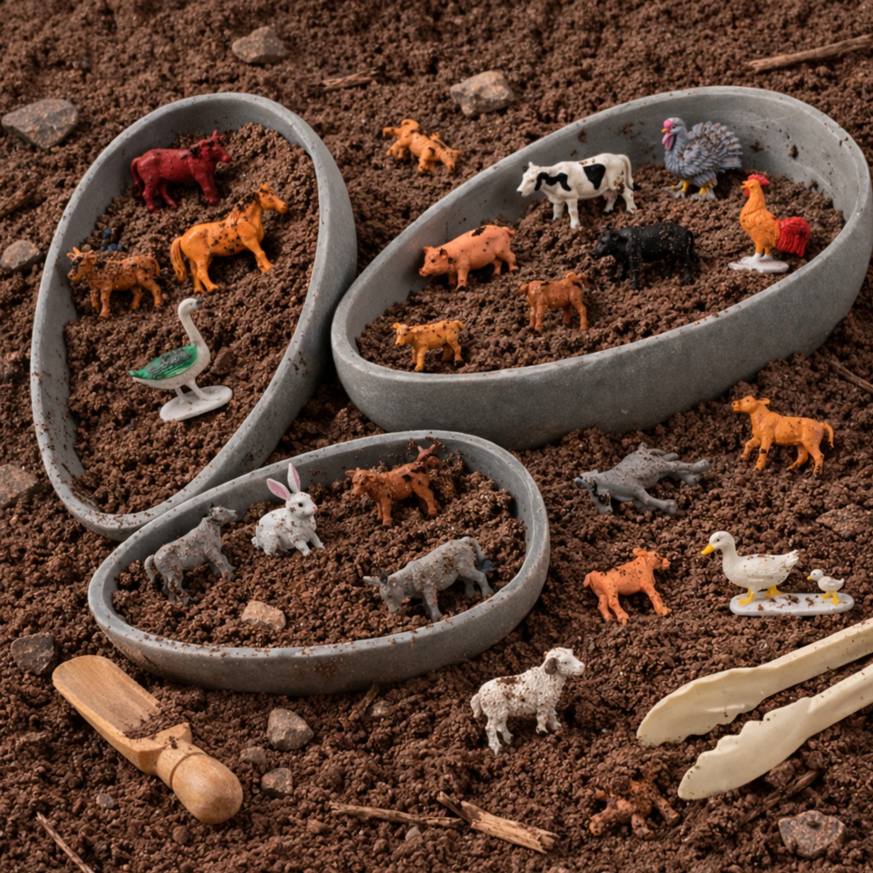 Mini Farm Animal Figures Set – 108 Vinyl Animals for Counting, Sorting & Learning - Image 8