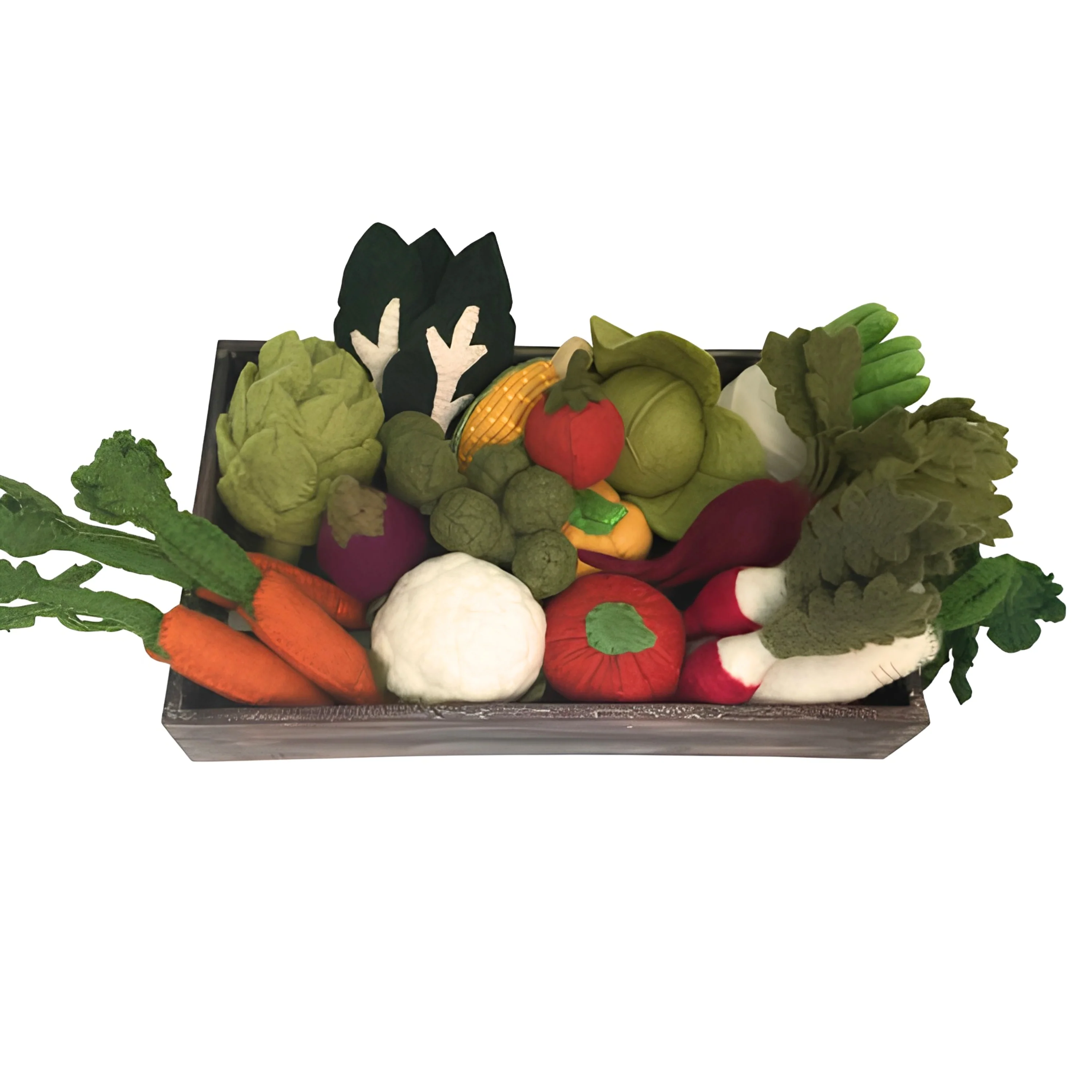 Farm-to-Table Wool Felt Veggie Crate - Image 7