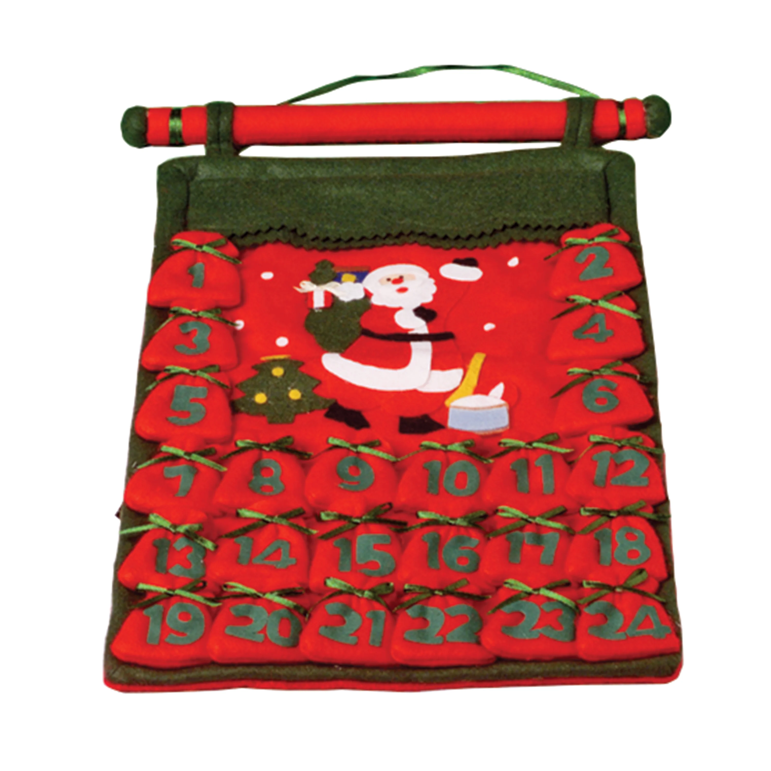 Felt Santa Advent Calendar Banner – Reusable Christmas Countdown Decoration - Image 5