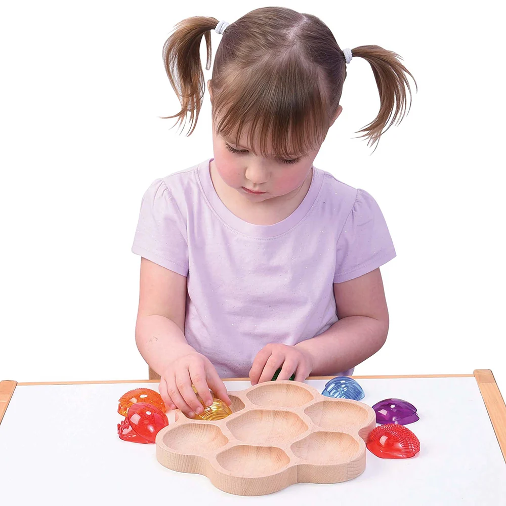 Wooden Flower Sorting Tray | Eco-Friendly Math & Loose Parts Play Tool - Image 4