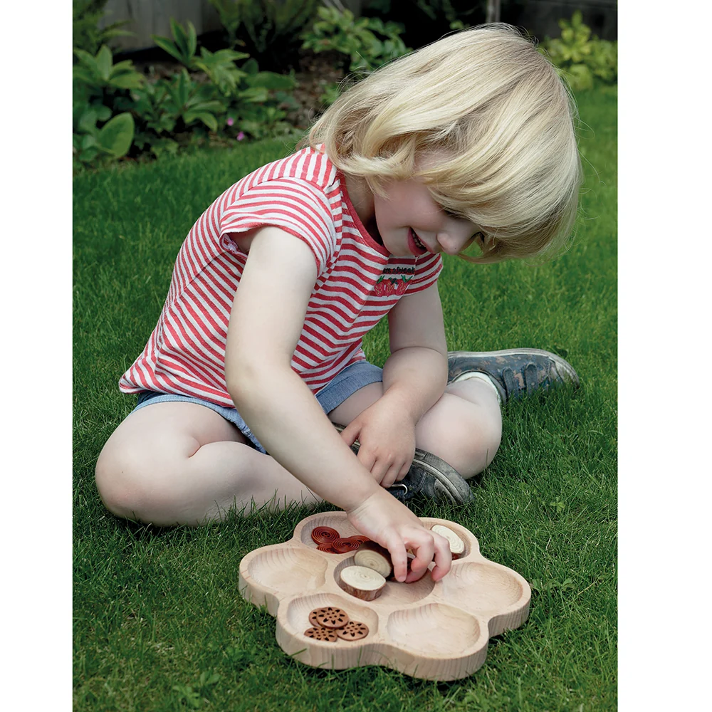 Wooden Flower Sorting Tray | Eco-Friendly Math & Loose Parts Play Tool - Image 6