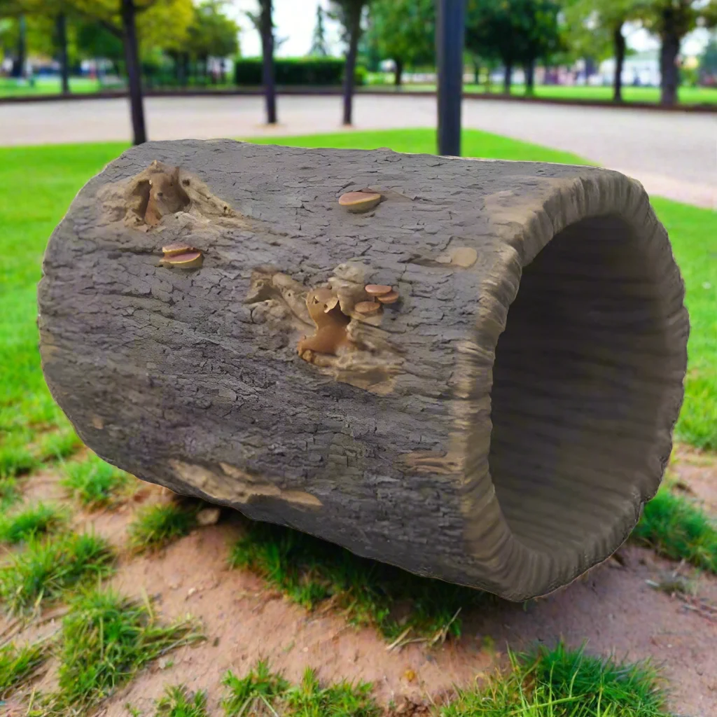 Freestanding Stump Tunnel Play Structure | Natural Outdoor Fun - Image 2