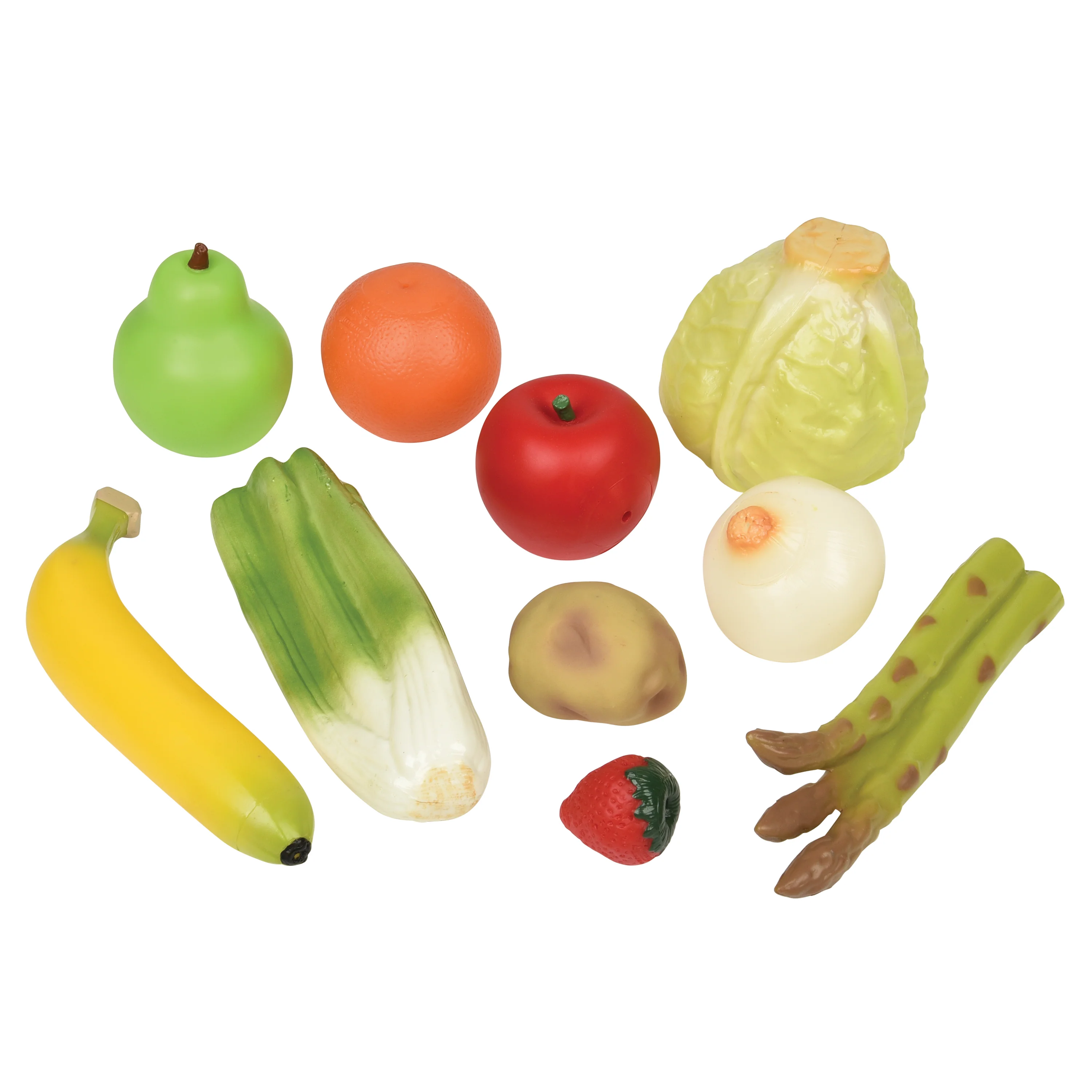Fruit and Vegetable Set | 10-Piece Realistic Pretend Play Food Collection