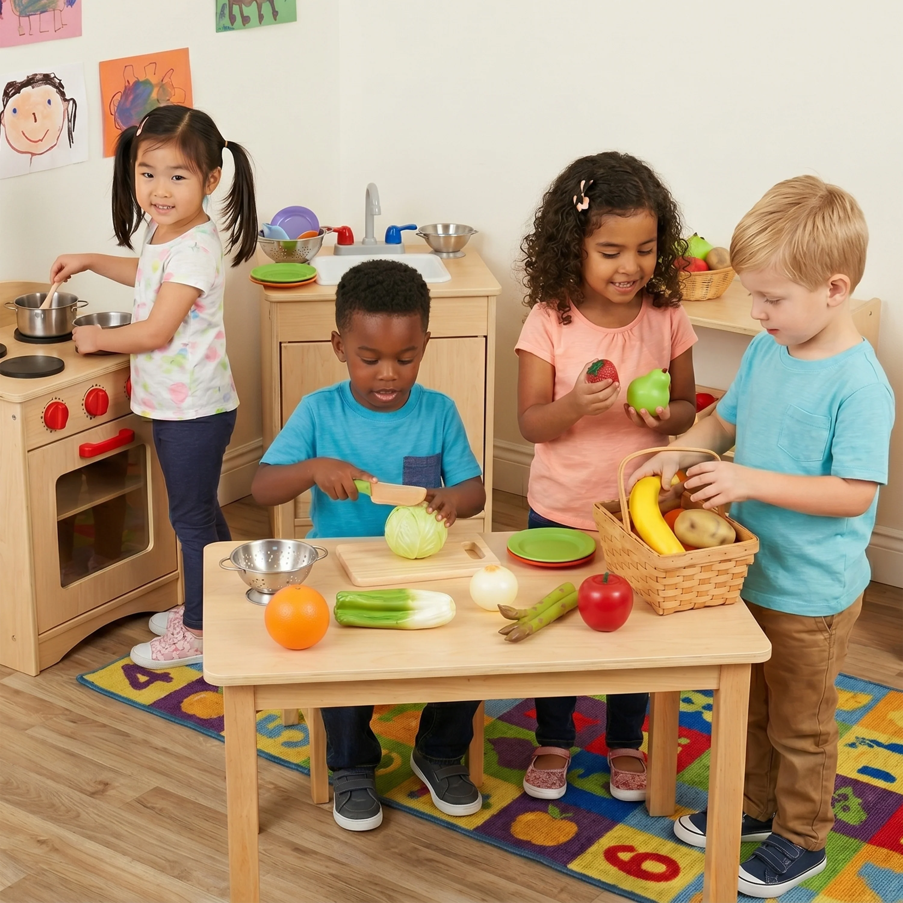 Fruit and Vegetable Set | 10-Piece Realistic Pretend Play Food Collection - Image 2