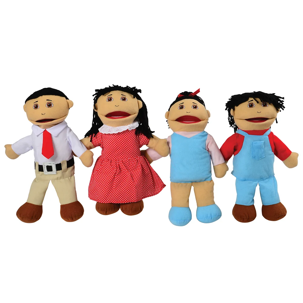 16-Piece Diverse Family Puppet Set | Full-Bodied Open Mouth Puppets - Image 3