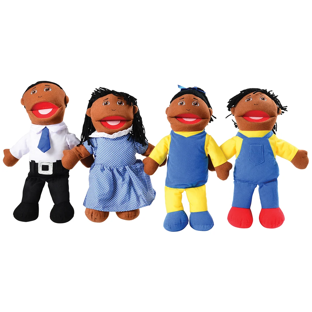 16-Piece Diverse Family Puppet Set | Full-Bodied Open Mouth Puppets - Image 5