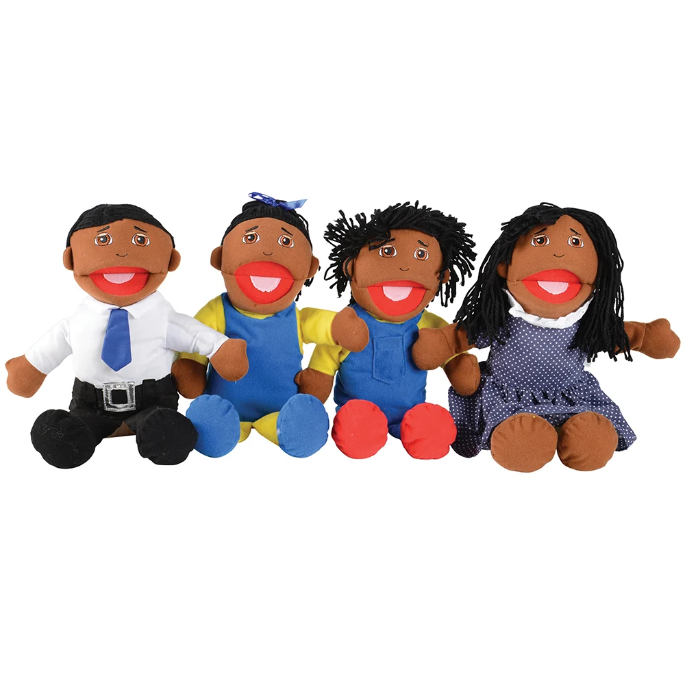 16-Piece Diverse Family Puppet Set | Full-Bodied Open Mouth Puppets - Image 6