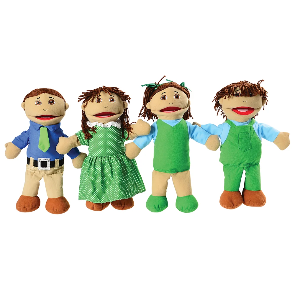 16-Piece Diverse Family Puppet Set | Full-Bodied Open Mouth Puppets - Image 7